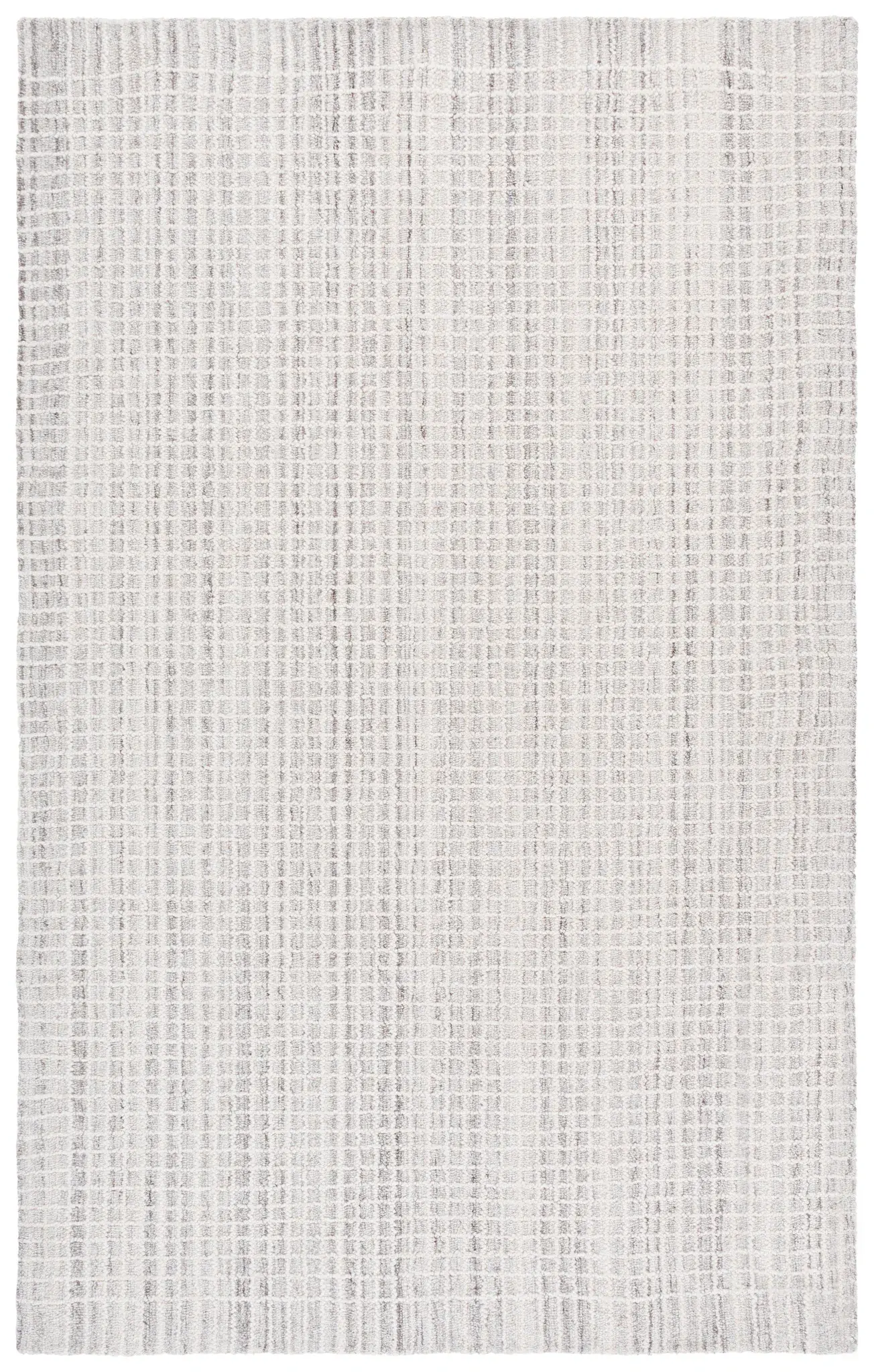 Abstract Waffle Grid Hand-Tufted Wool Rug