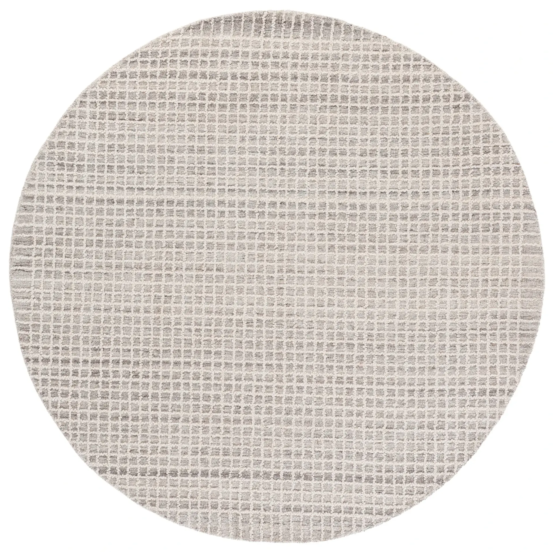 Abstract Waffle Grid Hand-Tufted Wool Rug