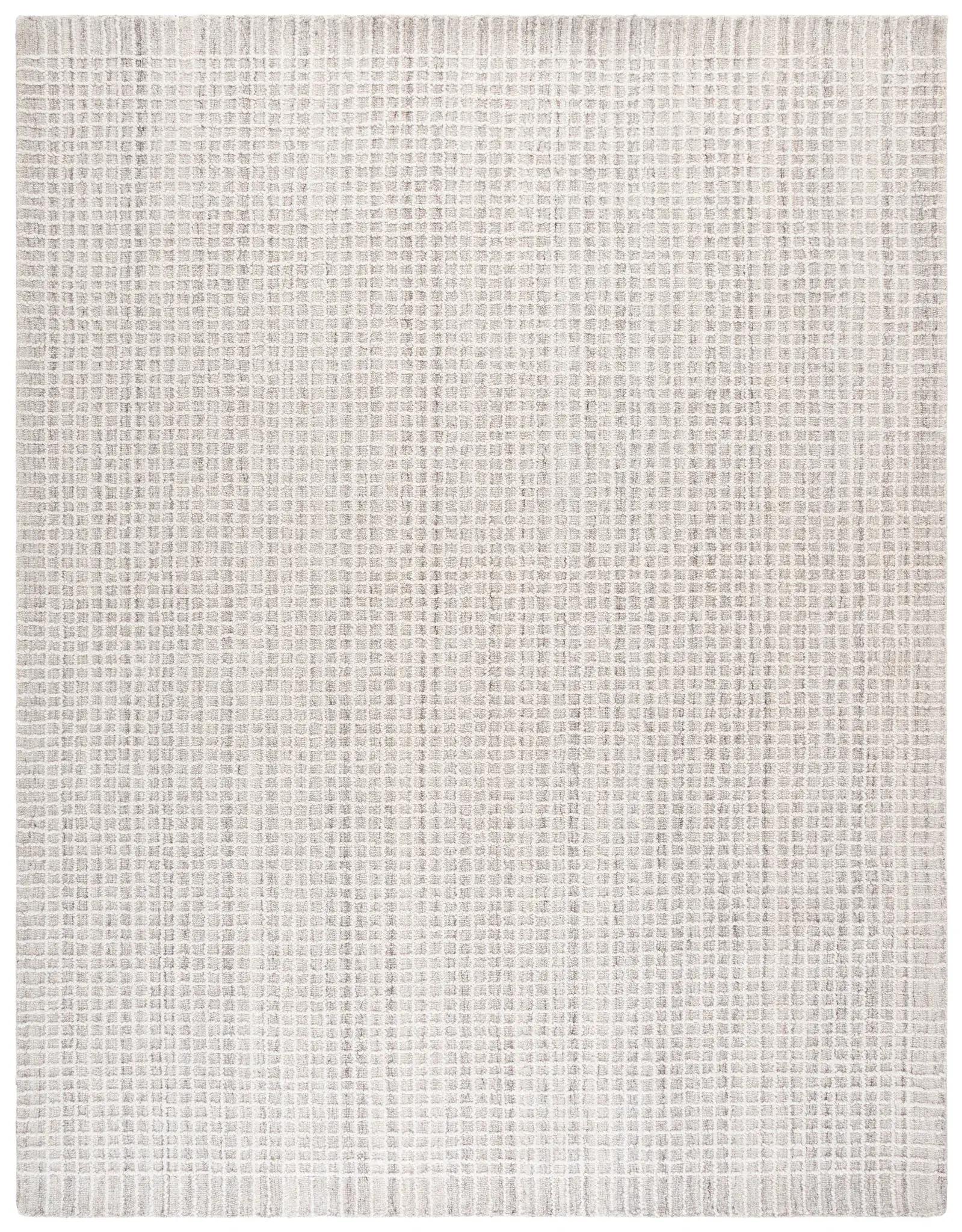 Abstract Waffle Grid Hand-Tufted Wool Rug