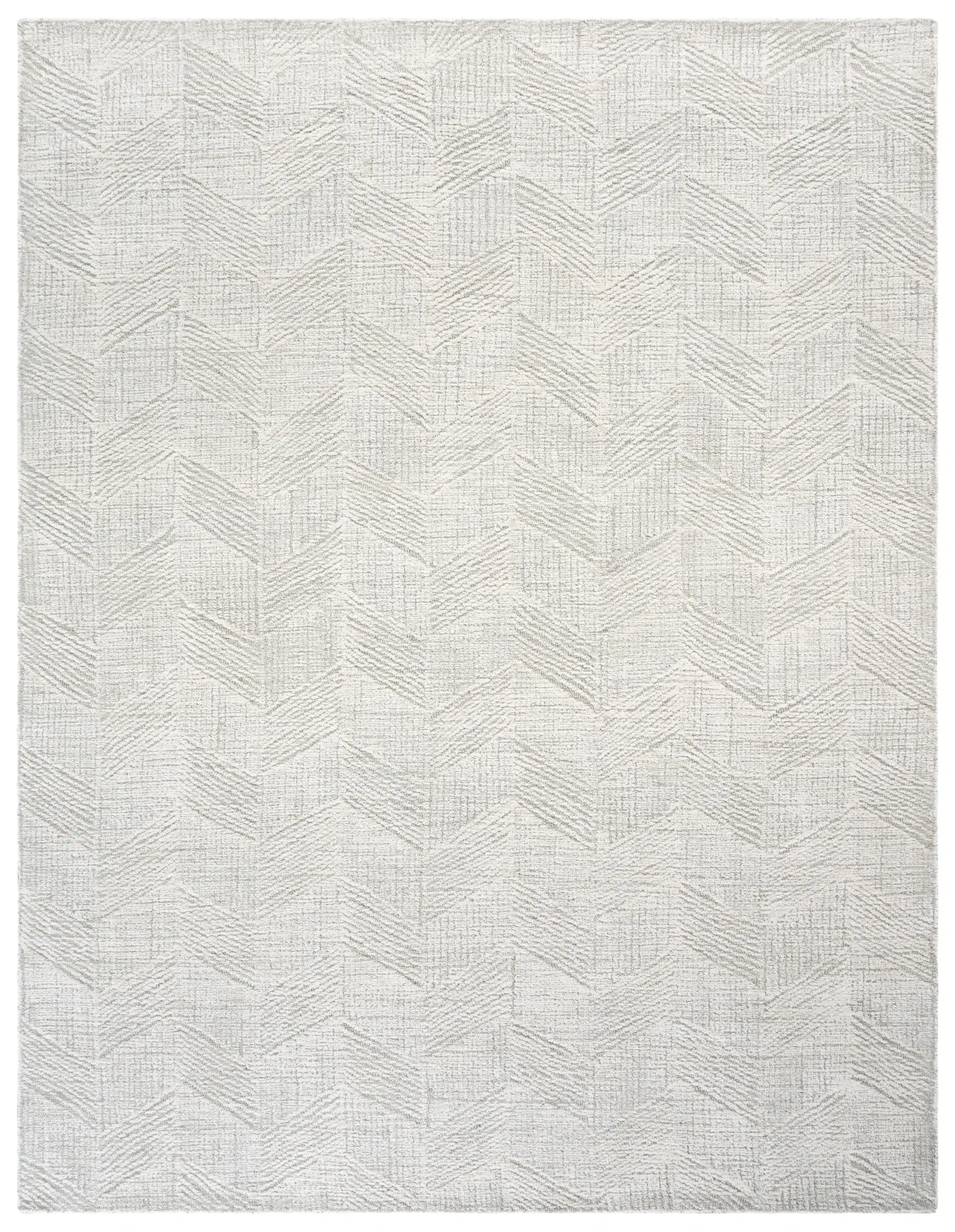 Abstract Scandinavian Chevron Hand-Tufted Wool Rug