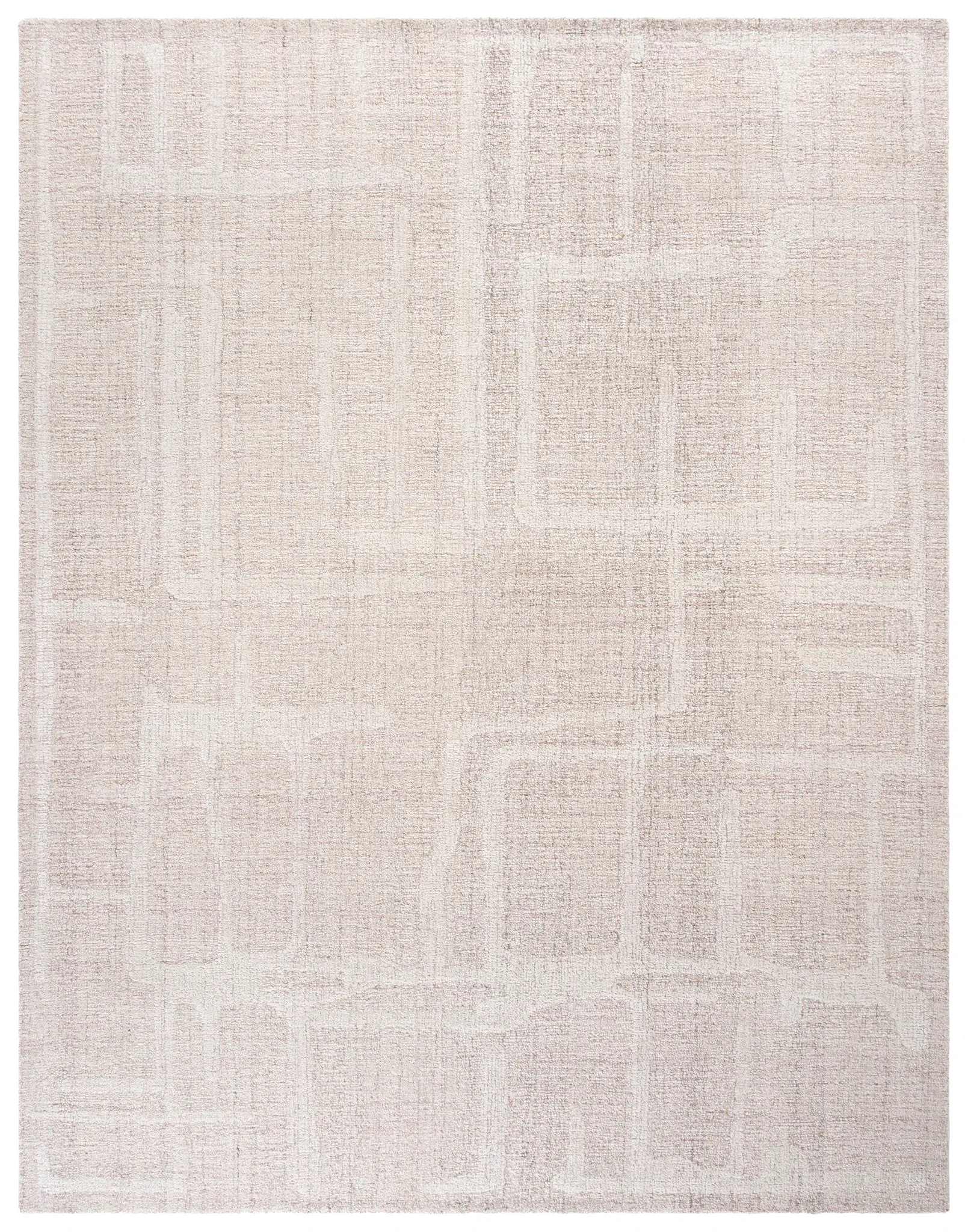Abstract Geometric Maze Hand-Tufted Wool Rug
