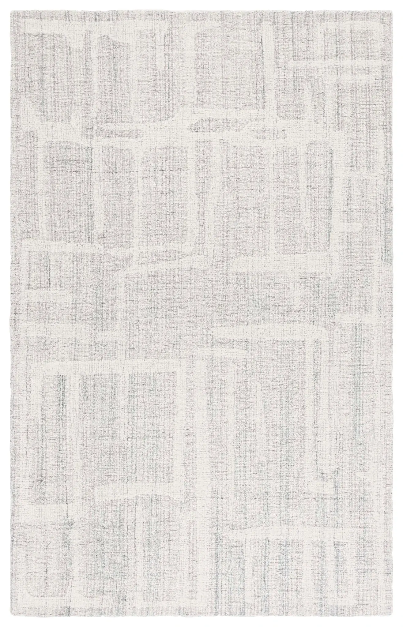 Abstract Geometric Maze Hand-Tufted Wool Rug