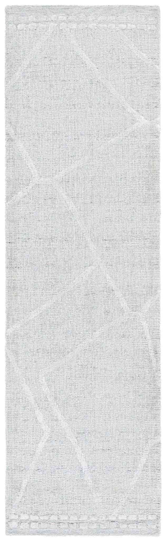 Abstract Modern Fractured Diamond Hand-Tufted Wool Rug
