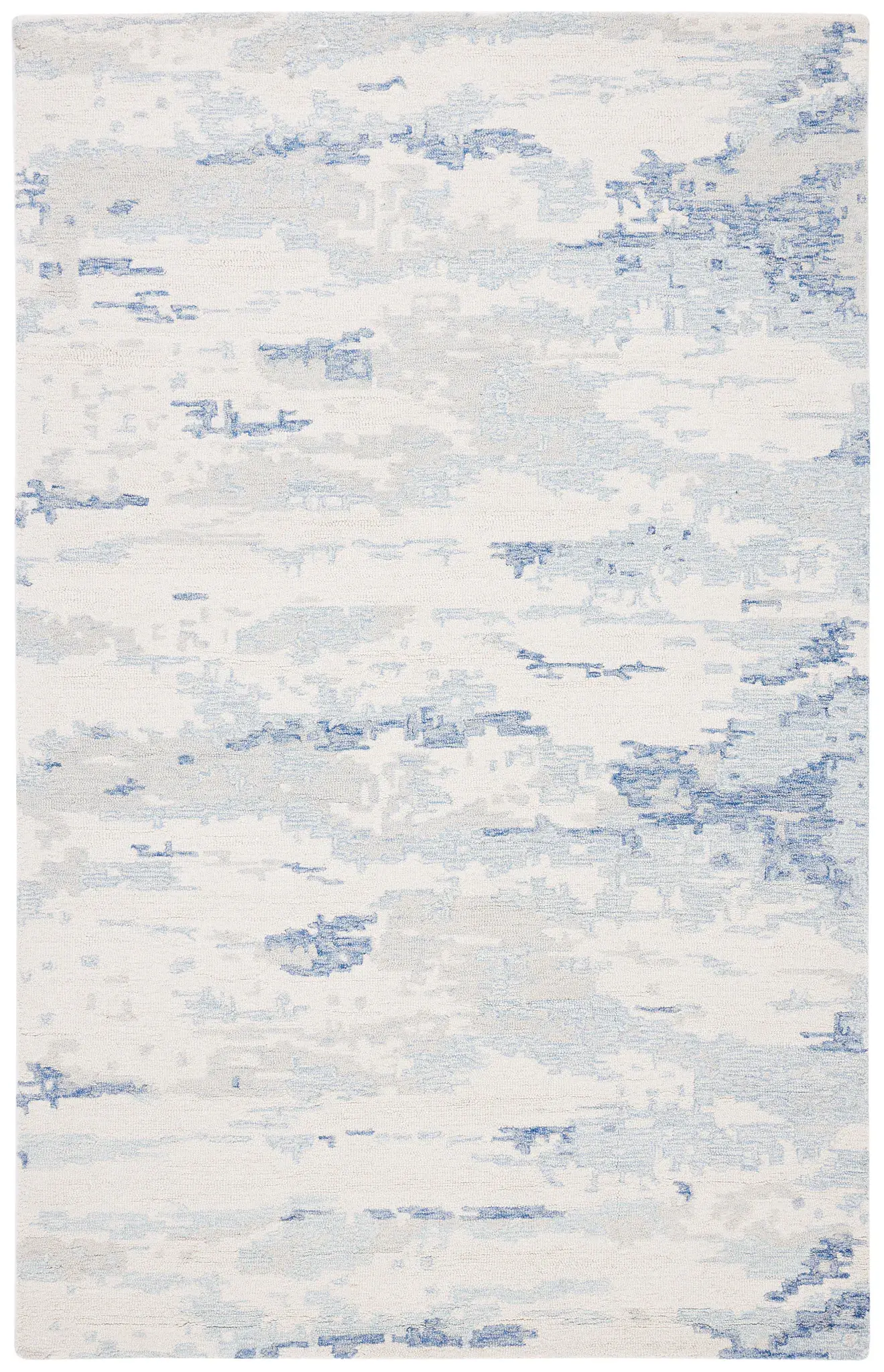 Abstract Painterly Hand-Tufted Wool Rug