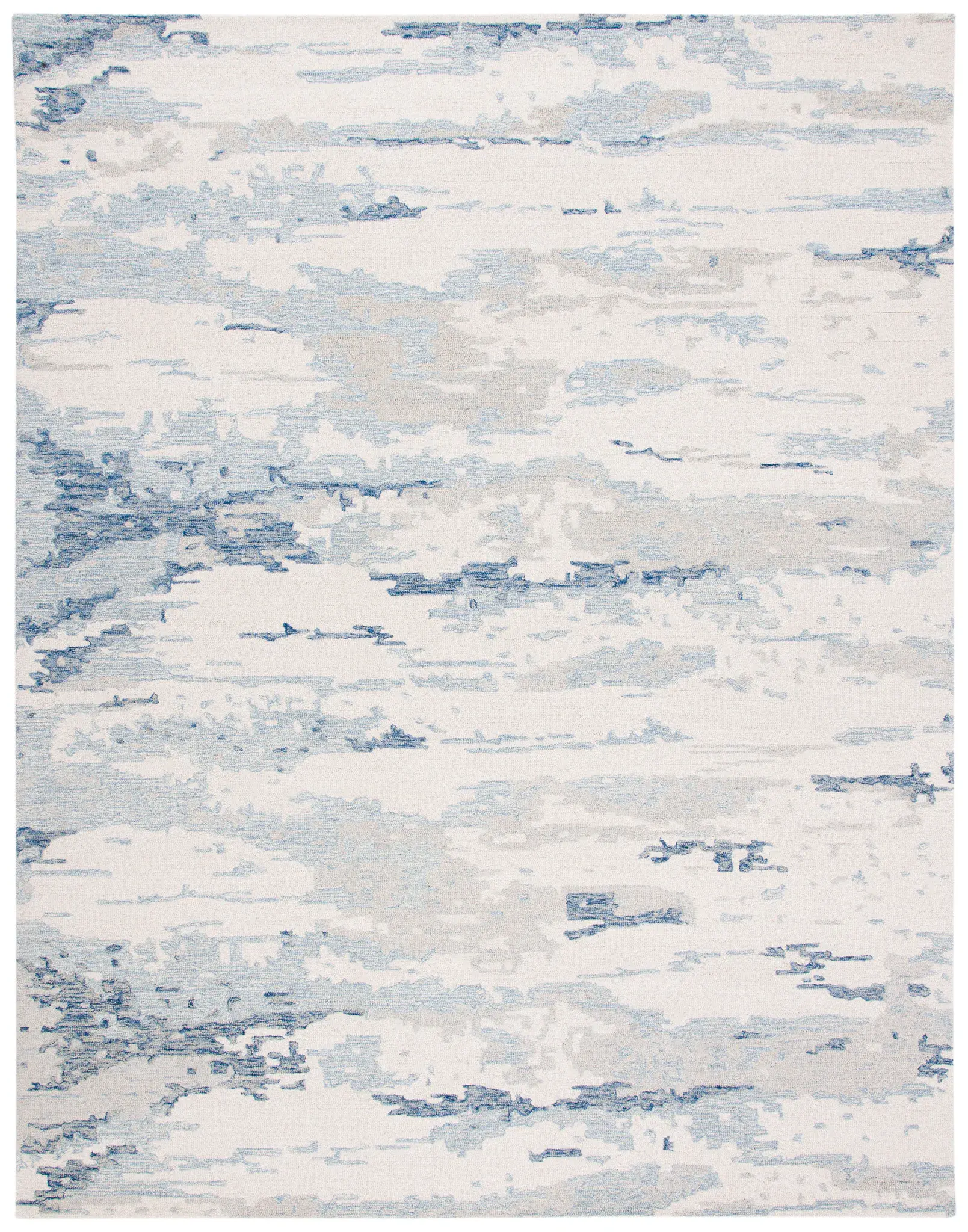 Abstract Painterly Hand-Tufted Wool Rug