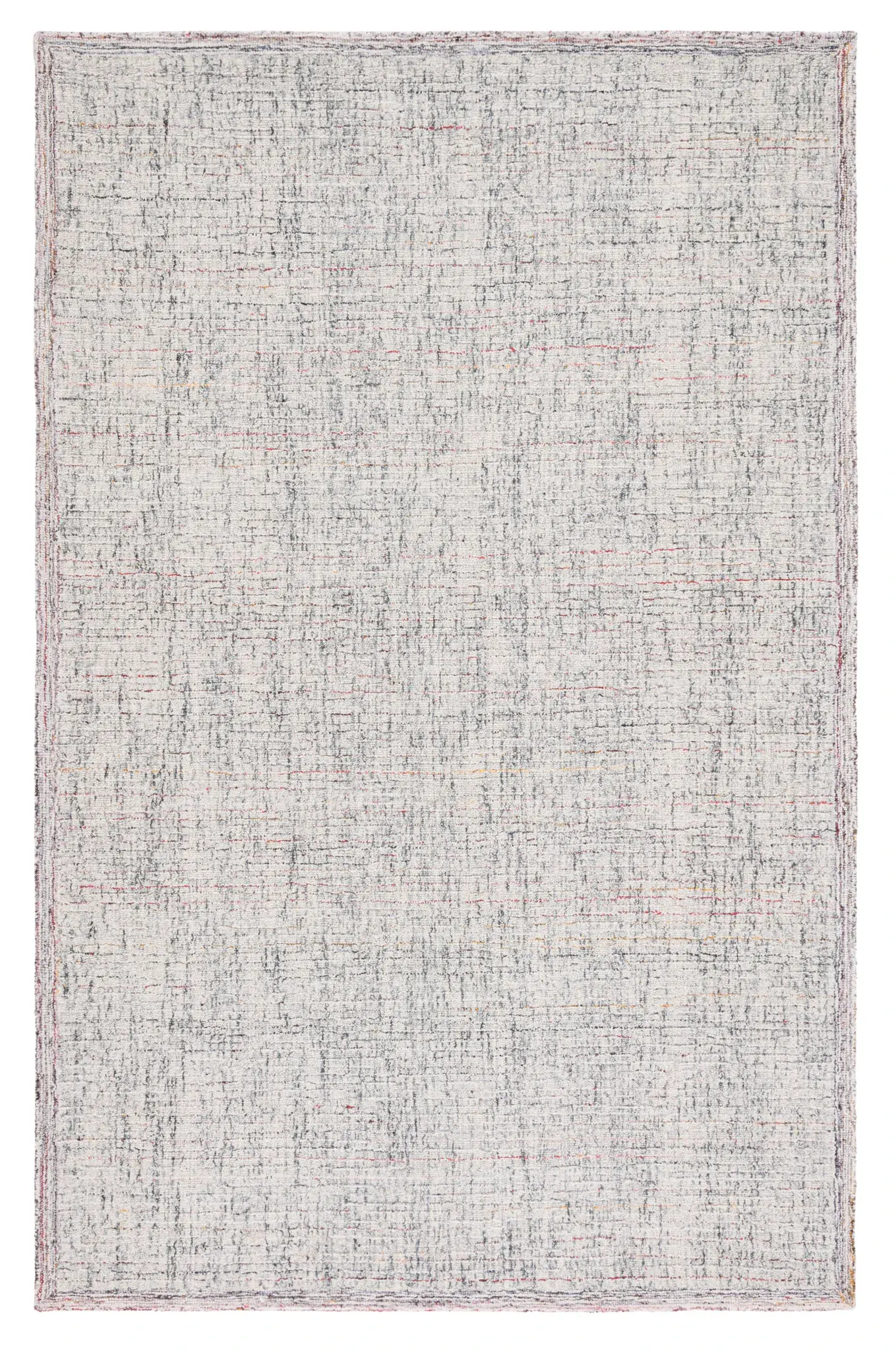Abstract Modern Striated Hand-Tufted Rug