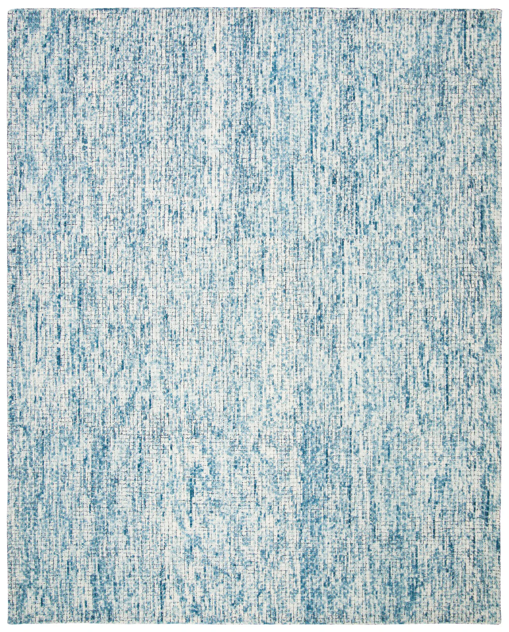 Abstract Modern Grid Hand-Tufted Wool Rug