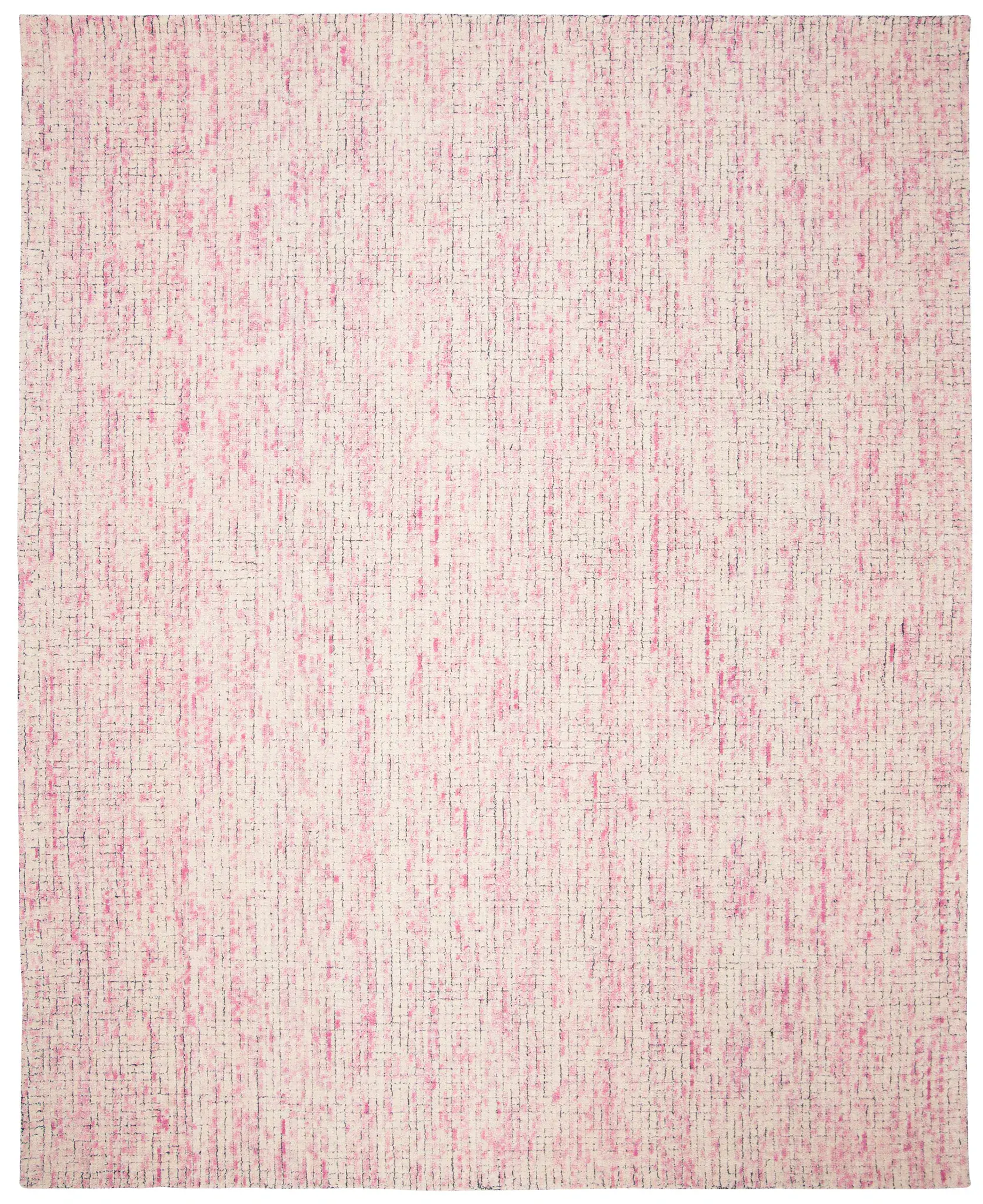 Abstract Modern Grid Hand-Tufted Wool Rug