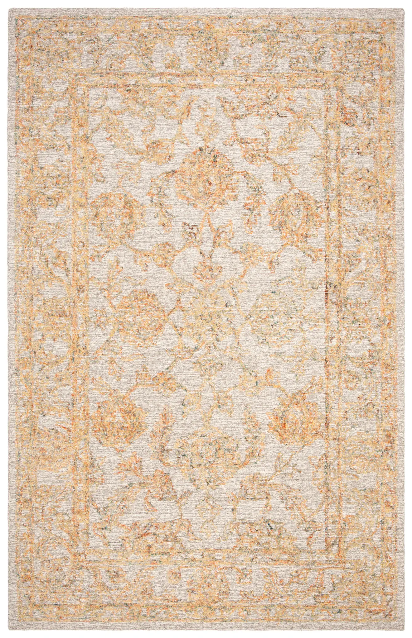 Abstract Floral Hand-Tufted Wool Rug