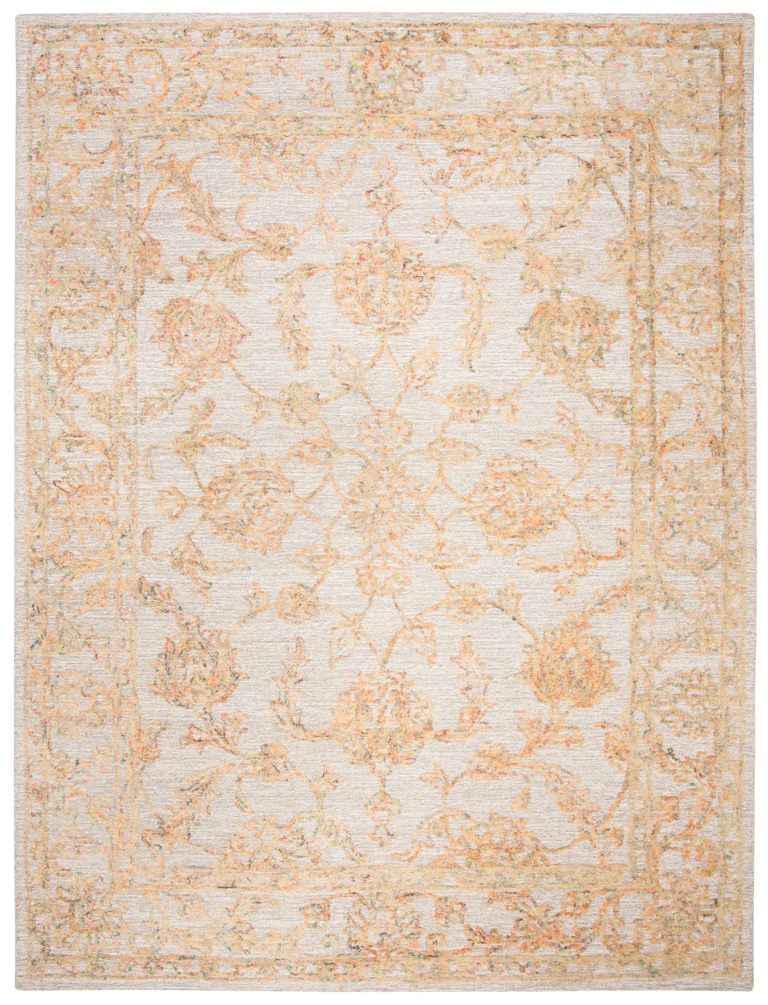 Abstract Floral Hand-Tufted Wool Rug