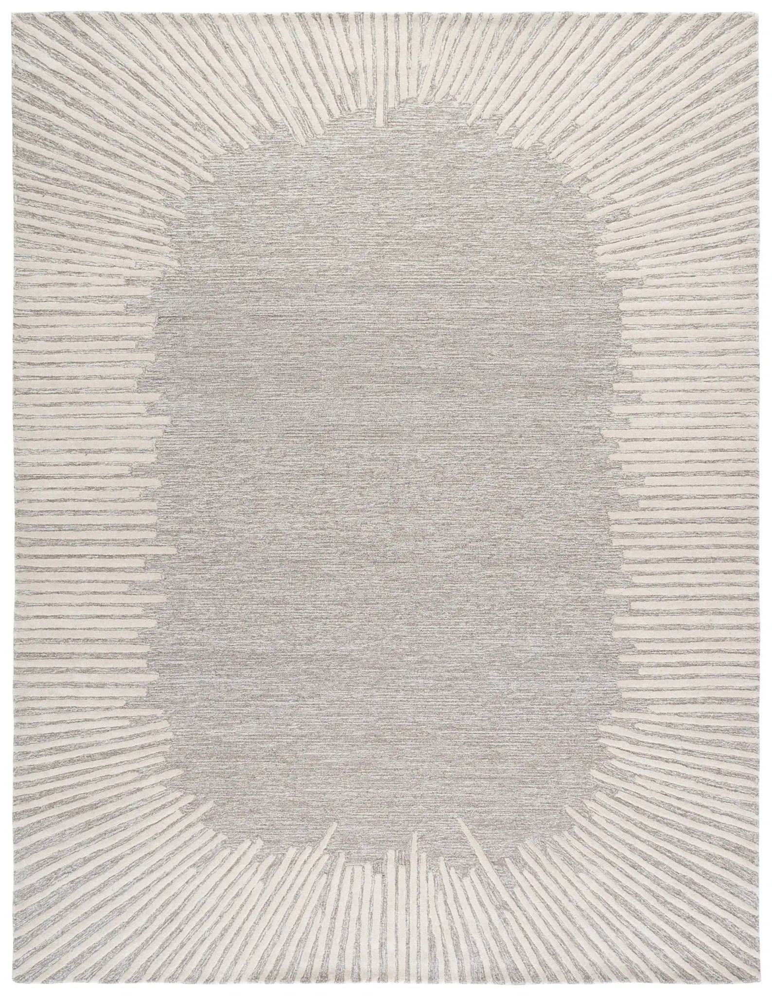 Abstract Sunburst Hand-Tufted Wool Rug