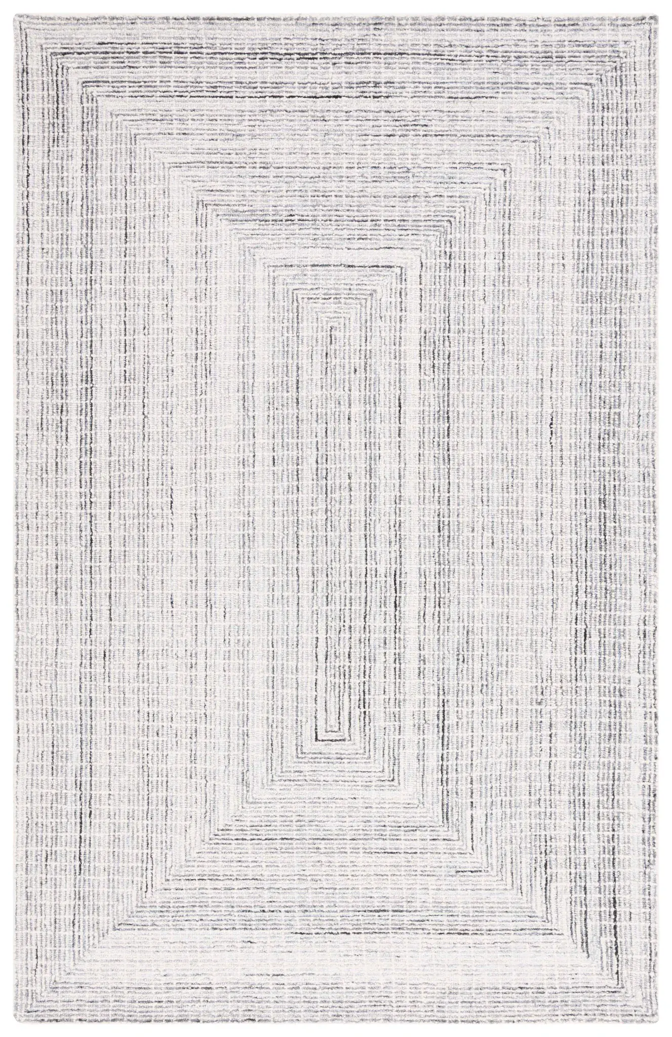 Abstract Coastal Geometric Hand-Tufted Wool Rug