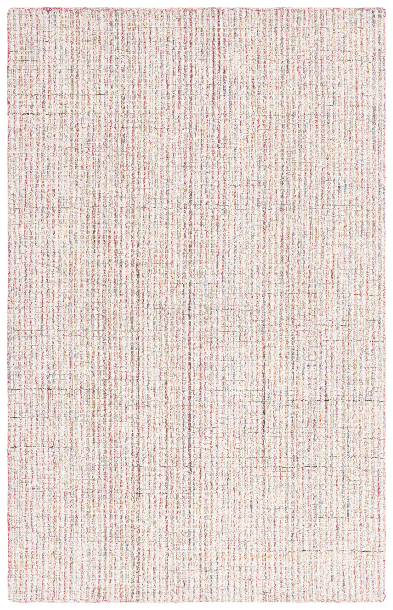 Abstract Modern Striated Hand-Tufted Wool Rug