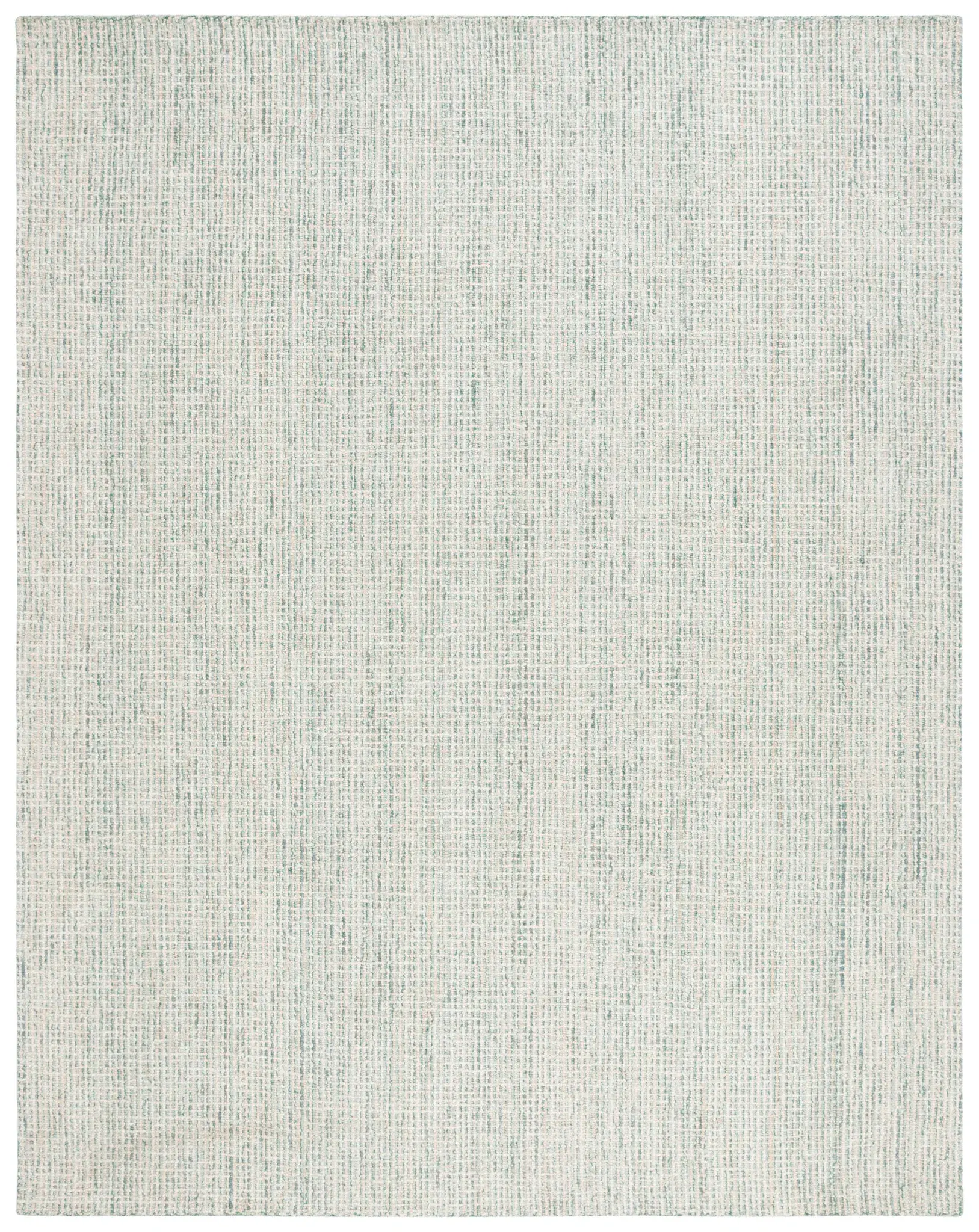 Abstract Coastal Basketweave Hand-Tufted Wool Rug