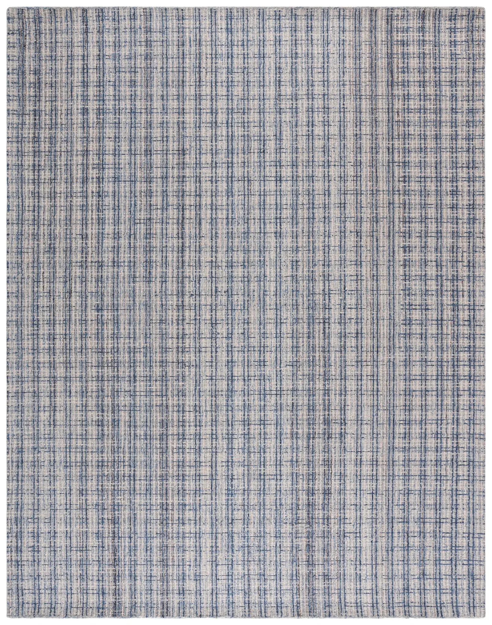 Abstract Tweed Grid Hand-Tufted Wool Rug