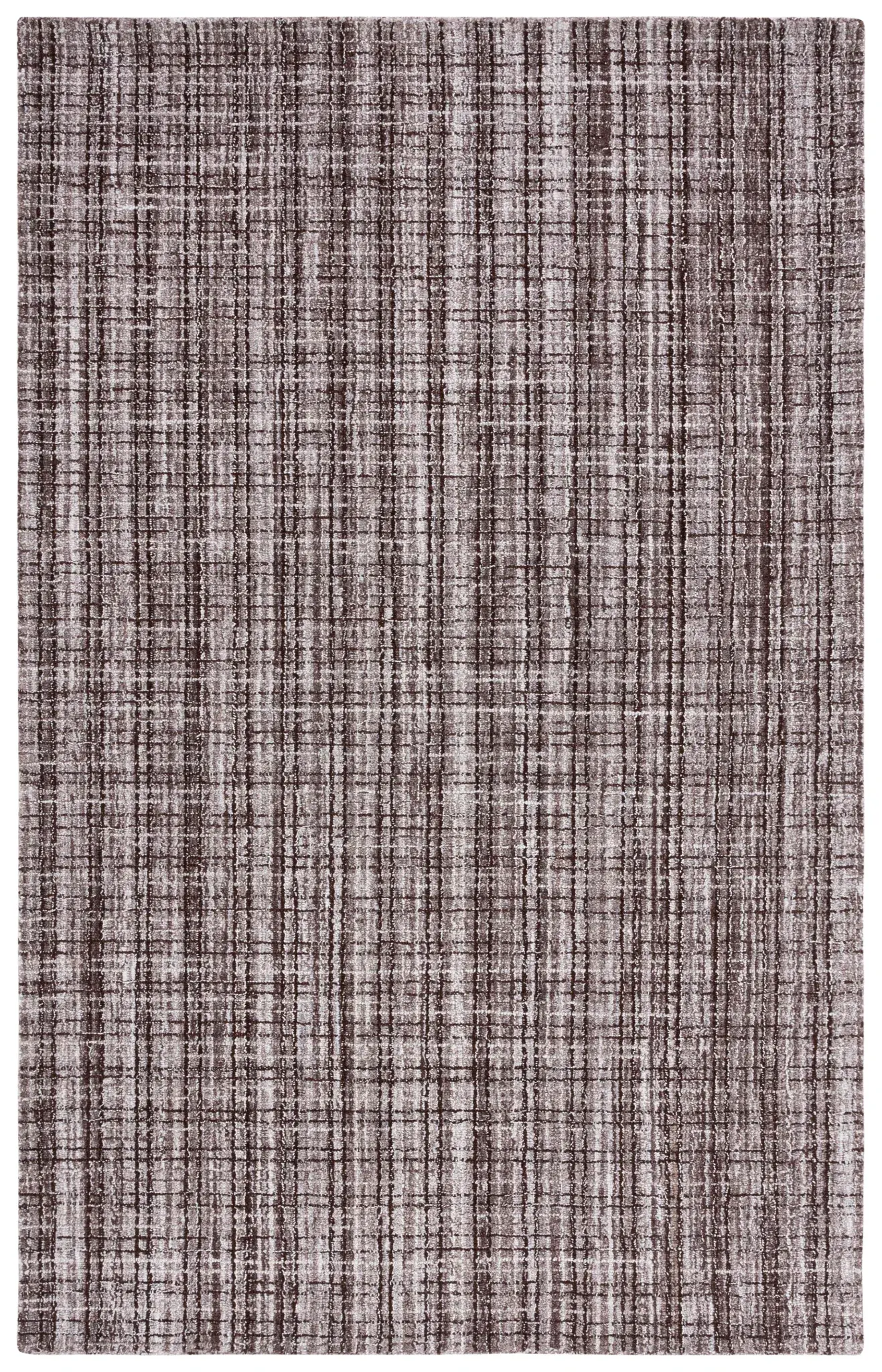 Abstract Textured Crosshatch Hand-Tufted Wool Rug