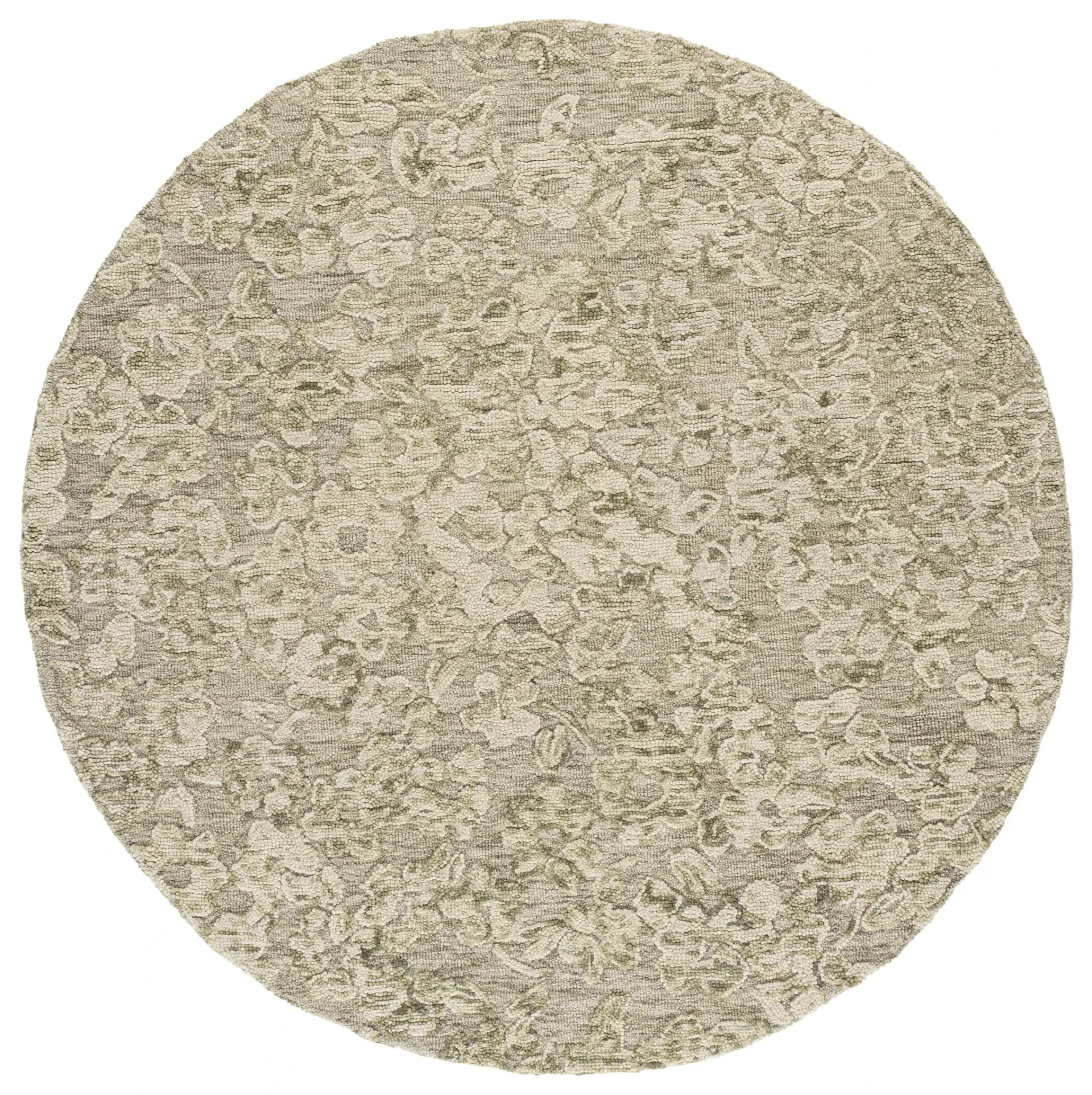 Abstract Farmhouse Floral Hand-Tufted Wool Rug