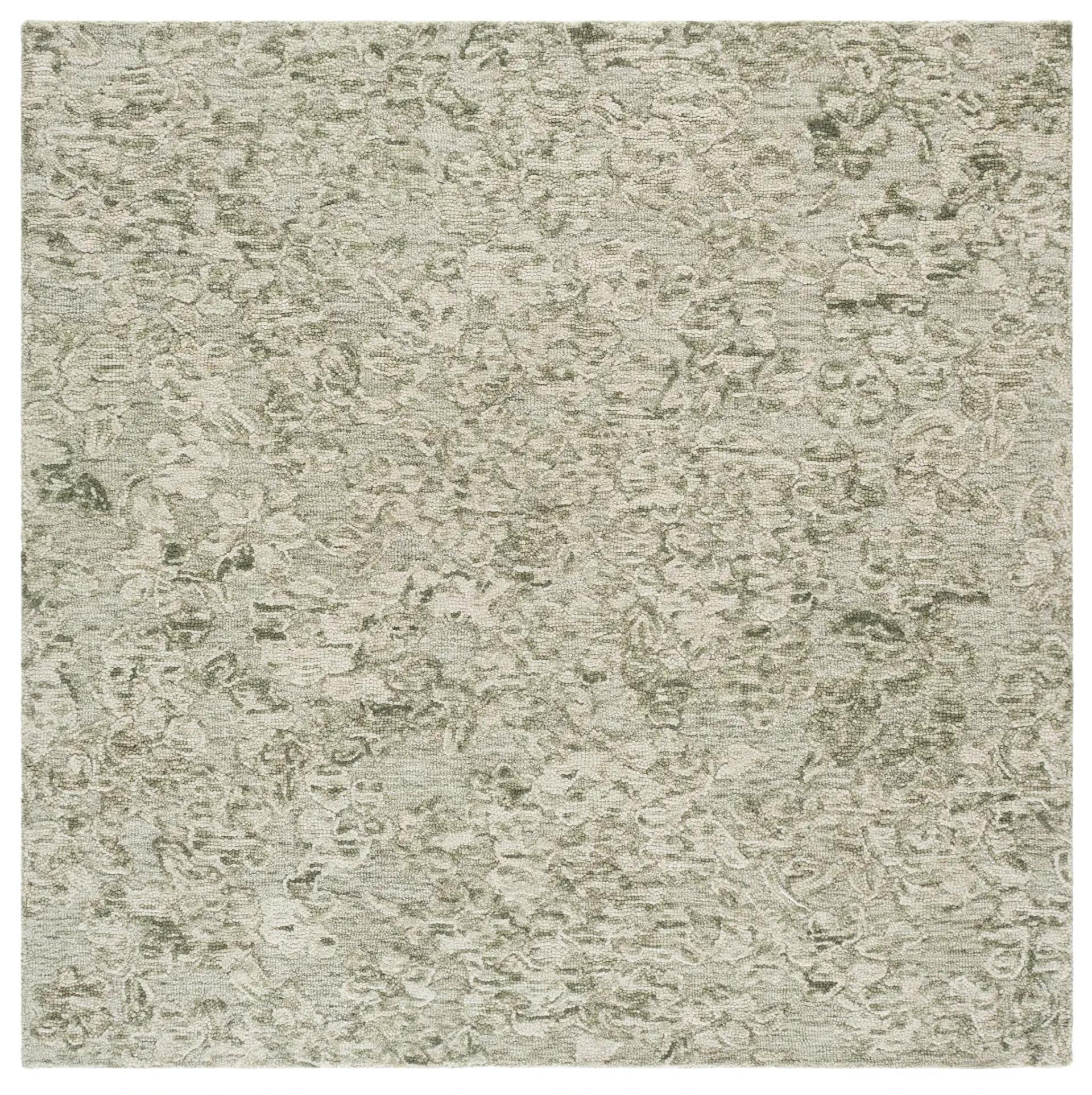 Abstract Farmhouse Floral Hand-Tufted Wool Rug