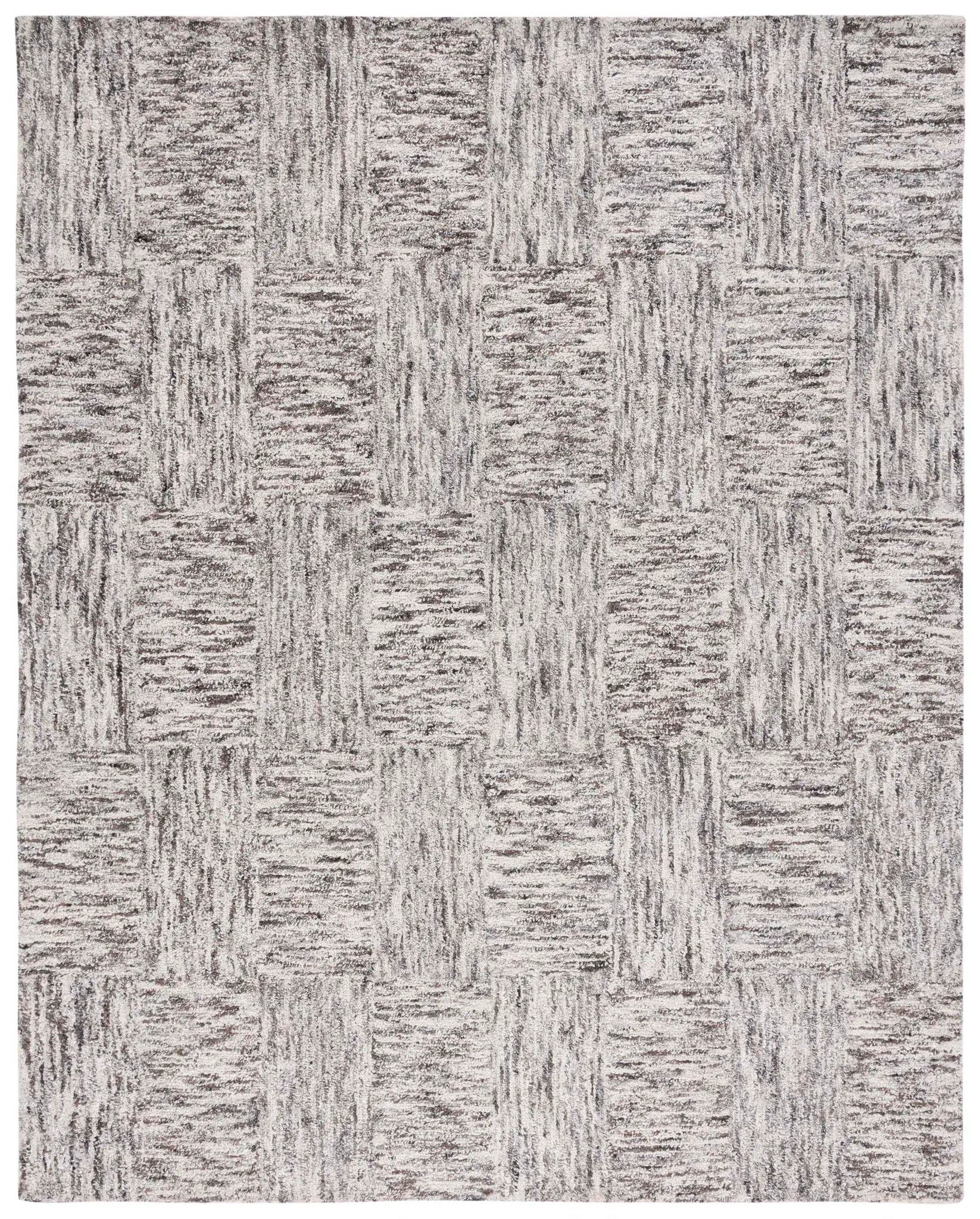 Abstract Modern Check Hand-Tufted Wool & Viscose Rug