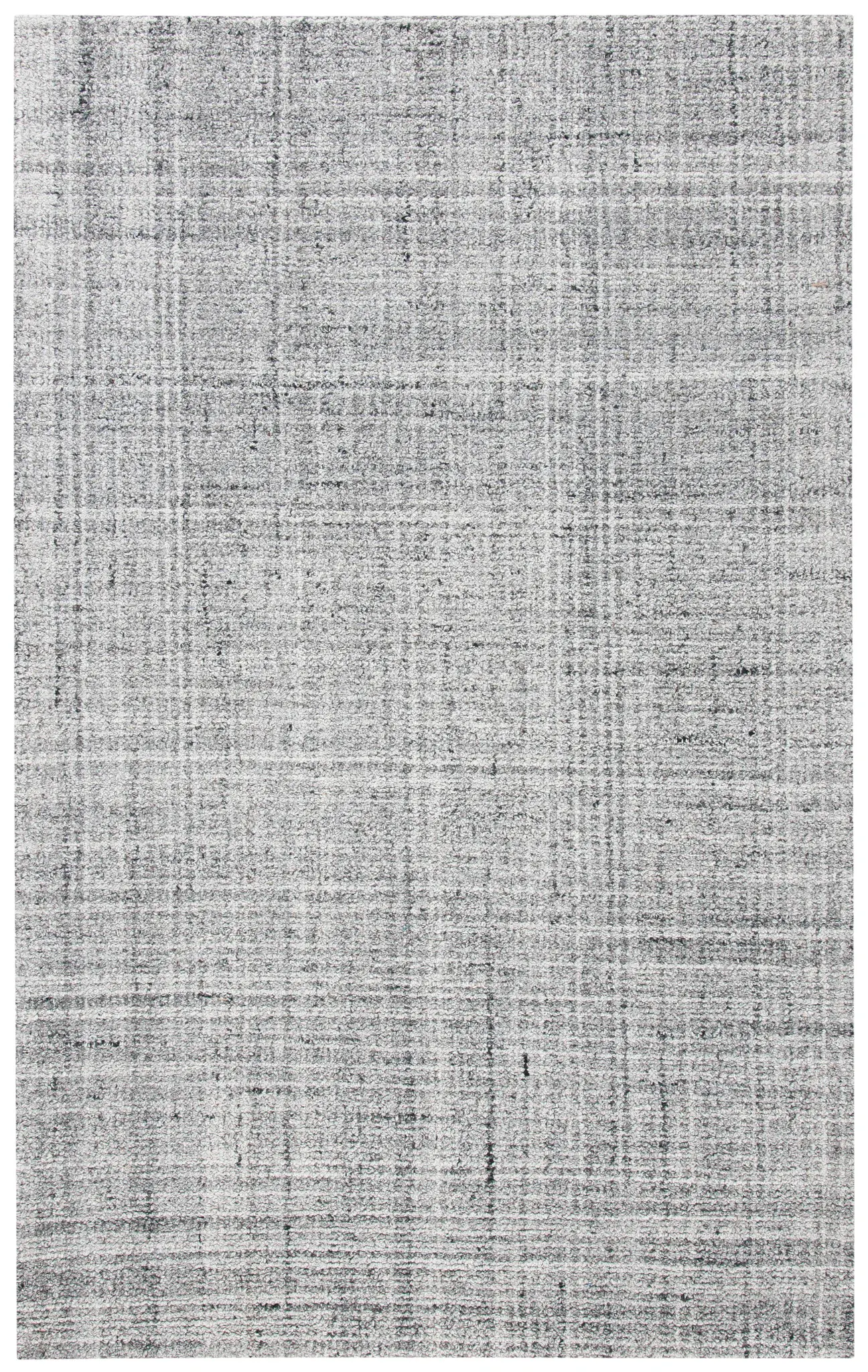 Abstract Modern Crosshatch Hand-Tufted Wool Blend Rug