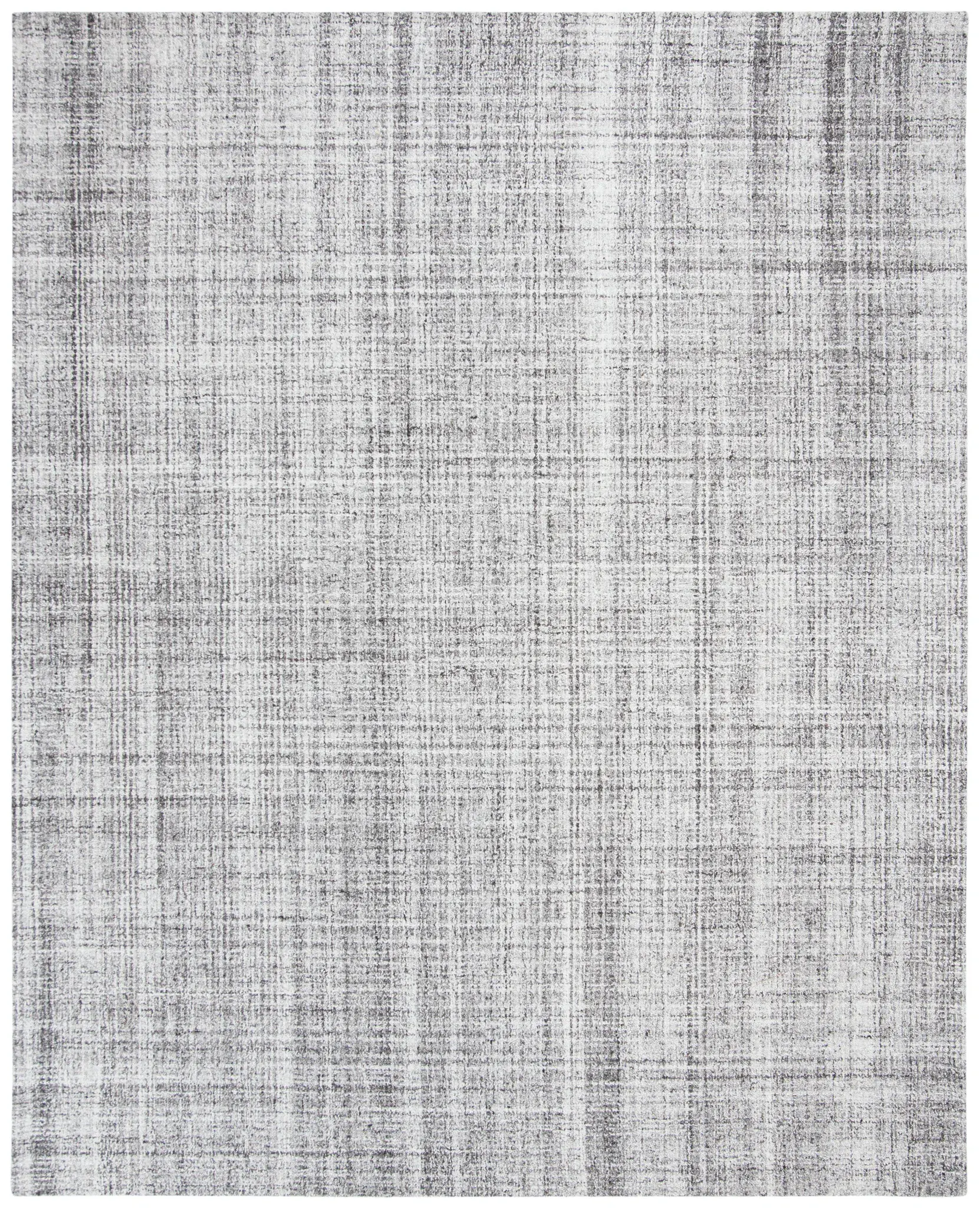 Abstract Modern Crosshatch Hand-Tufted Wool Blend Rug