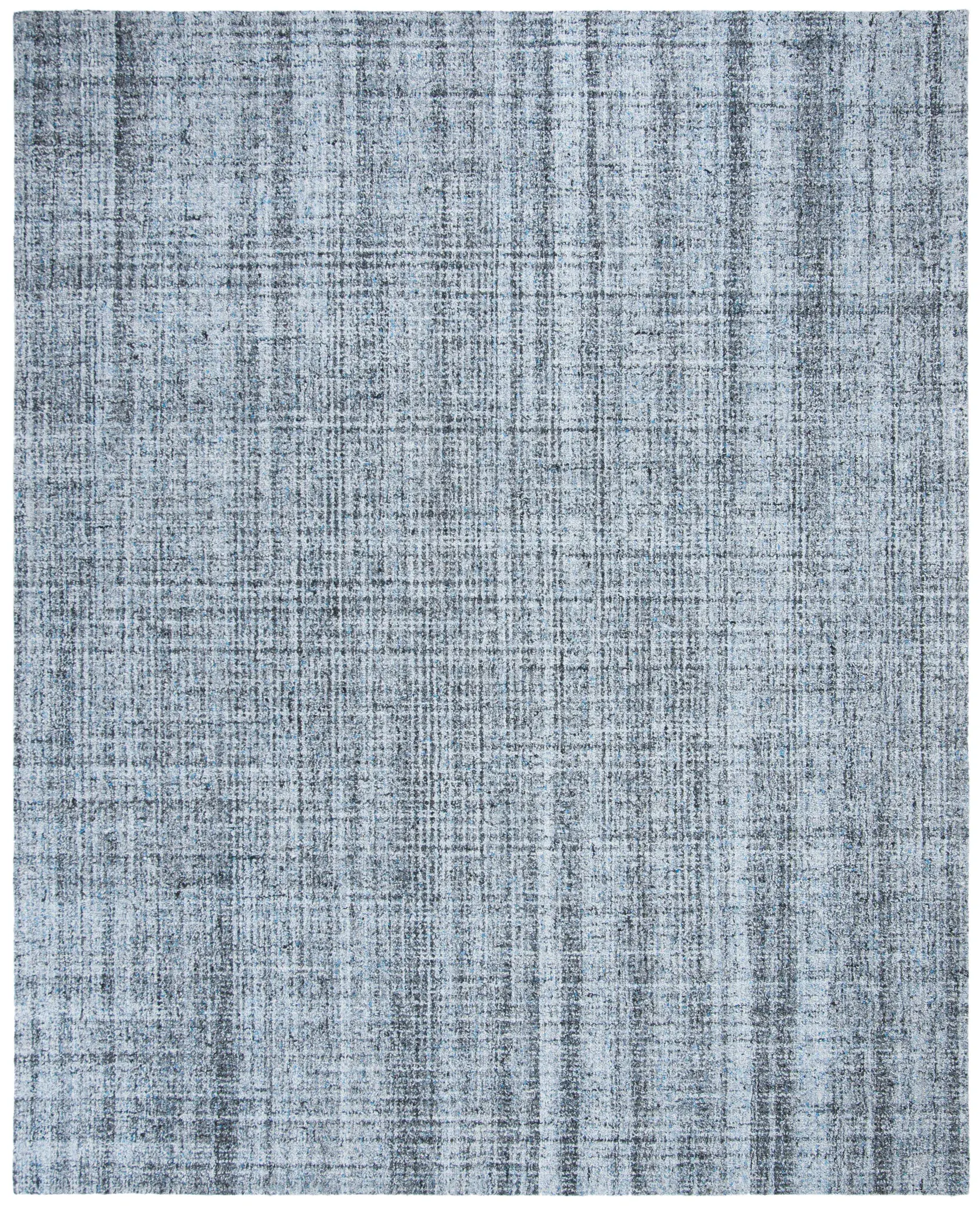 Abstract Modern Crosshatch Hand-Tufted Wool Blend Rug