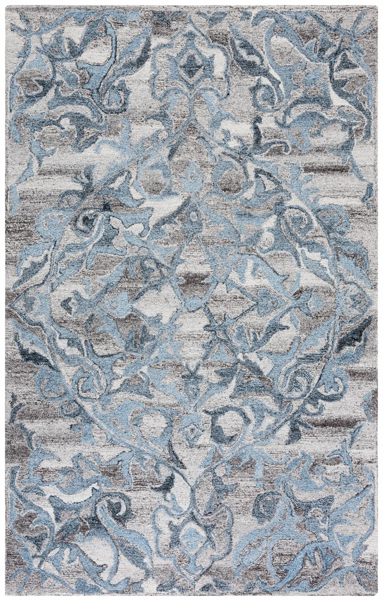 Abstract Medallion Hand-Tufted Wool & Viscose Rug