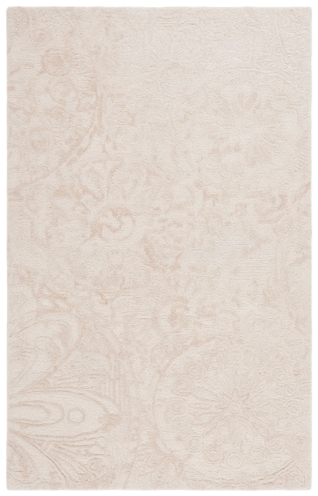 Abstract Floral Hand-Tufted Rug
