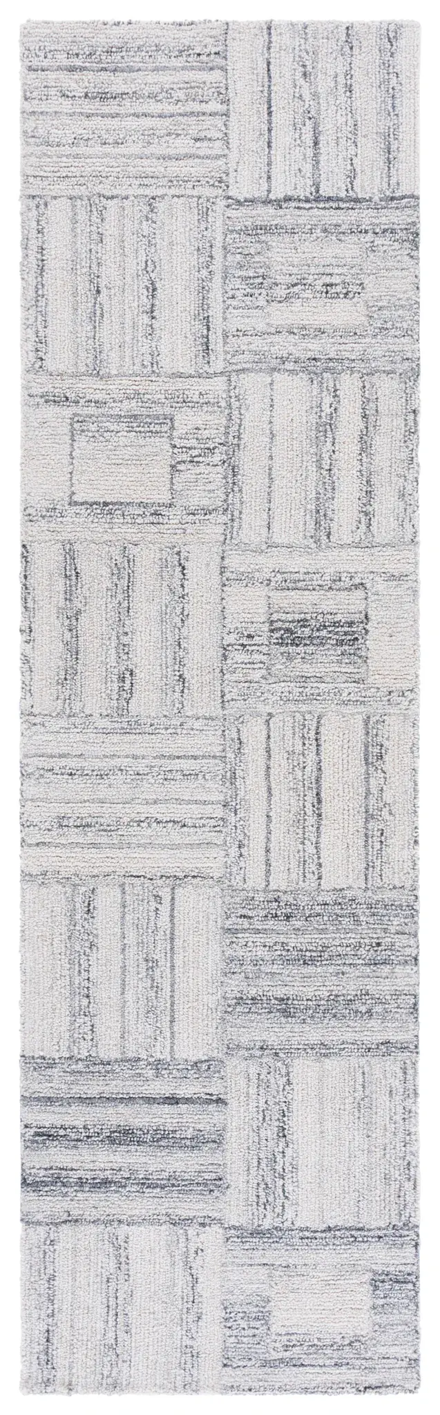 Abstract Modern Geometric Hand-Tufted Wool Blend Rug