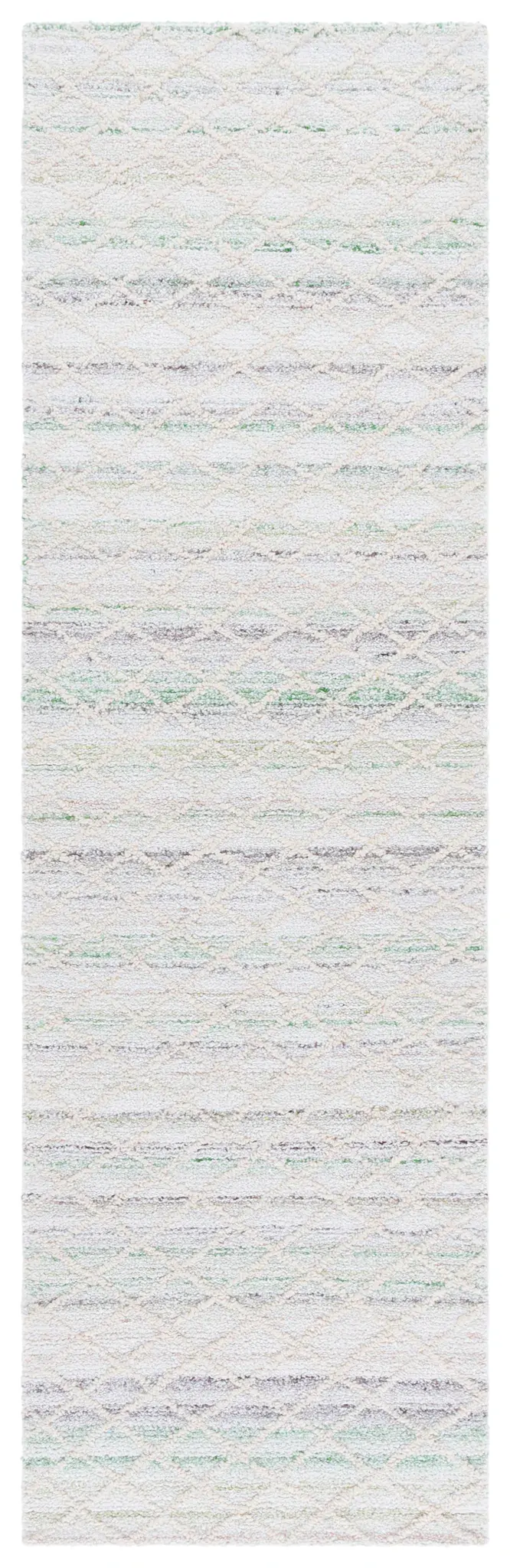 Abstract Modern Diamond Trellis Hand-Tufted Wool Blend Rug