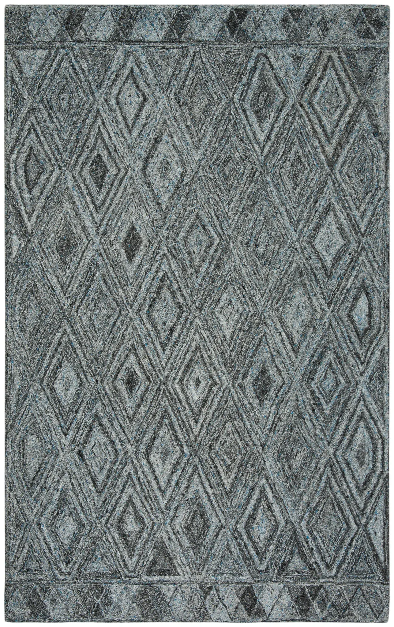 Abstract Diamond Hand-Tufted Wool Blend Rug