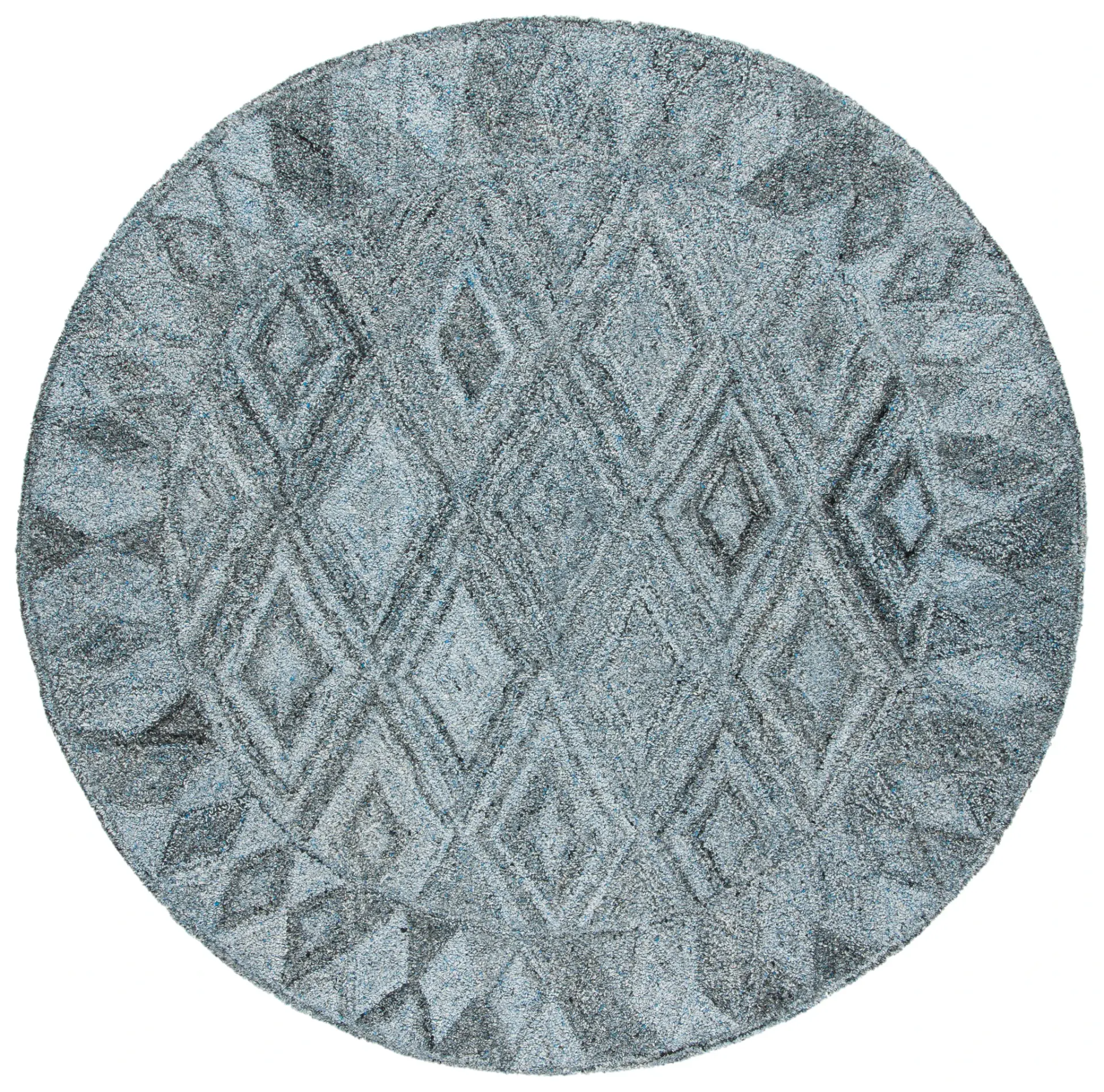 Abstract Diamond Hand-Tufted Wool Blend Rug
