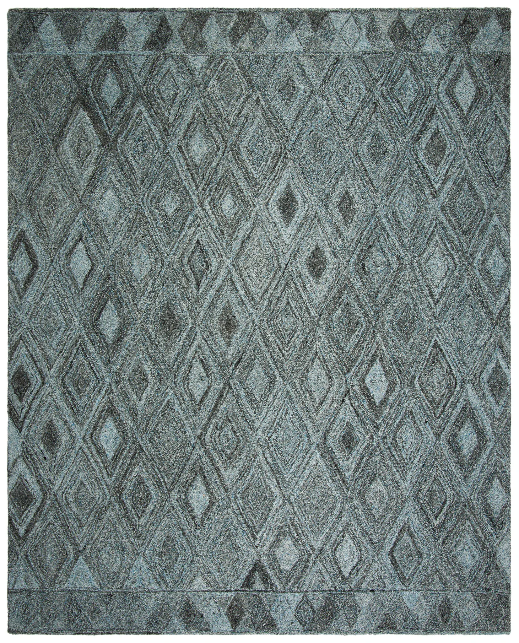 Abstract Diamond Hand-Tufted Wool Blend Rug