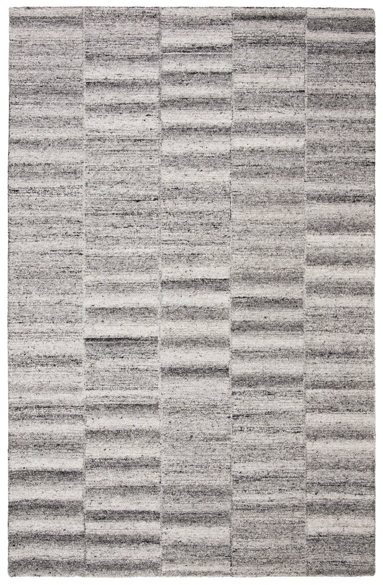 Abstract Modern Block Stripe Hand-Tufted Wool Blend Rug