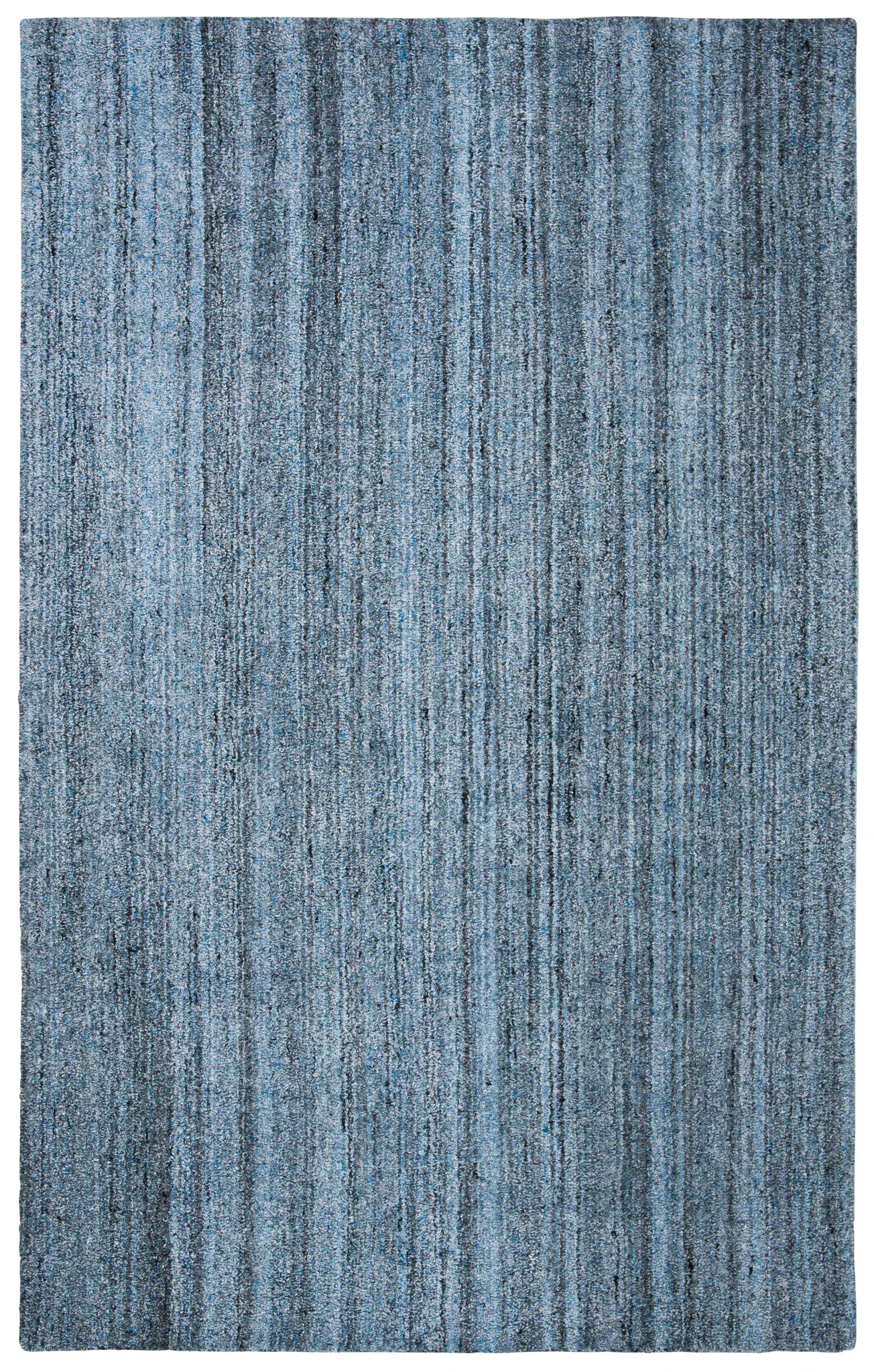 Abstract Linear Hand-Tufted Wool Blend Rug
