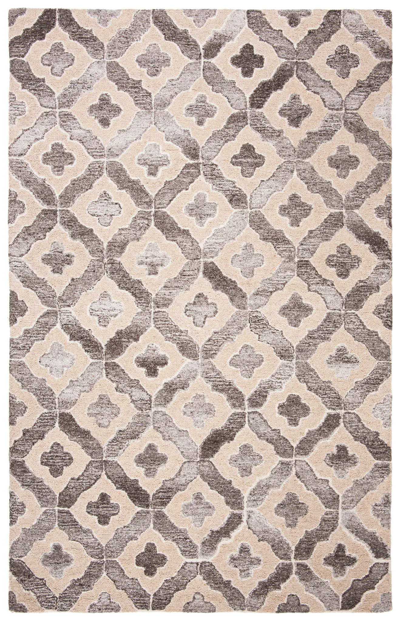 Abstract Geometric Hand-Tufted Wool & Viscose Rug
