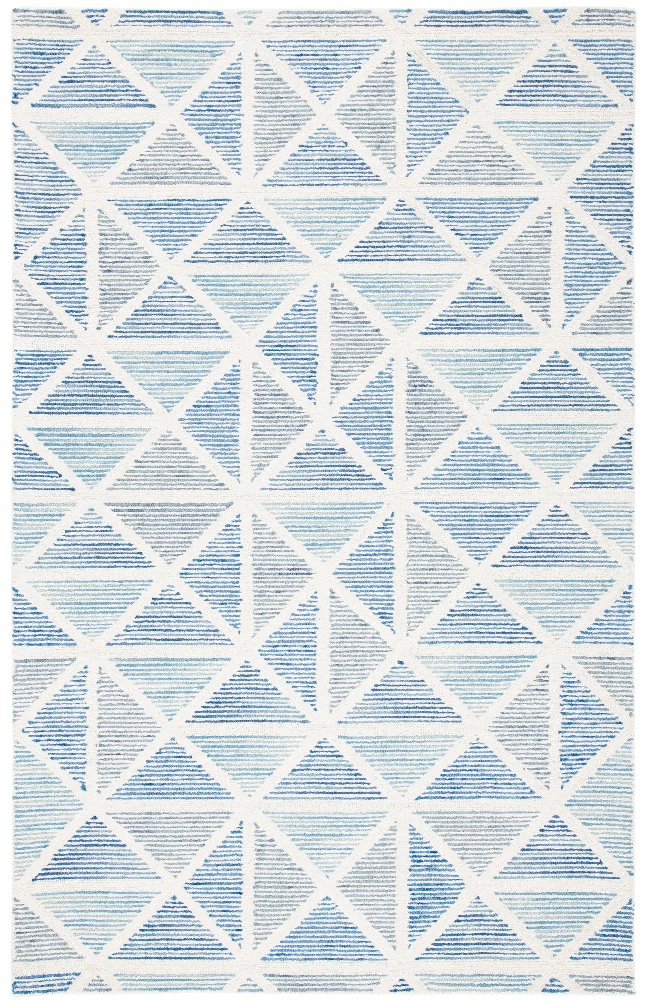 Abstract Coastal Triangle Hand-Tufted Wool Rug