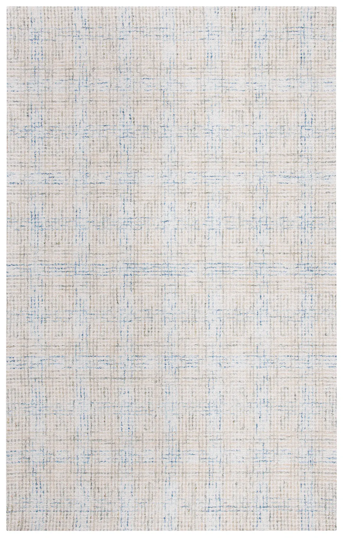Abstract Linear Grid Hand-Tufted Wool Rug