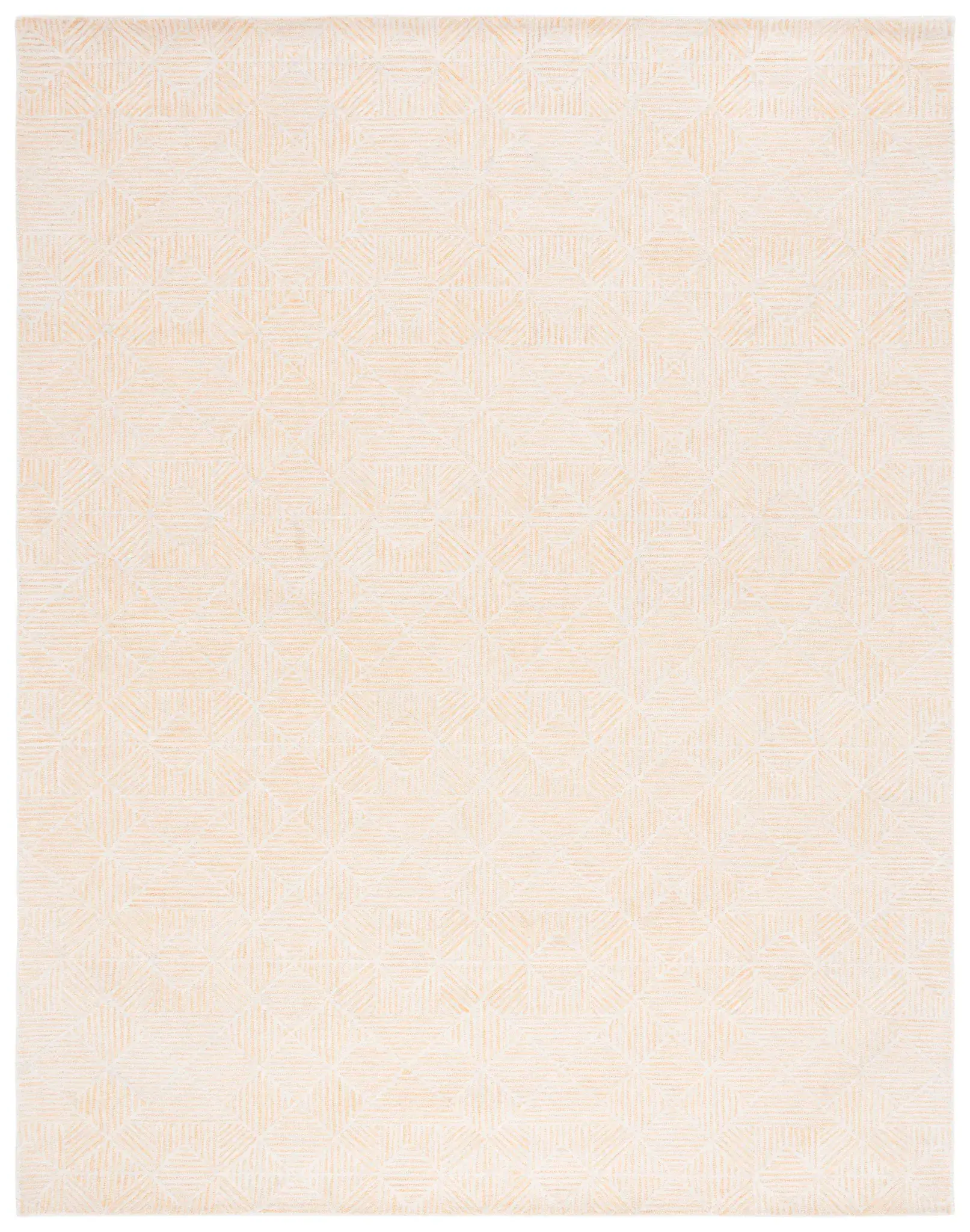 Abstract Modern Linear Diamond Hand-Tufted Wool Rug