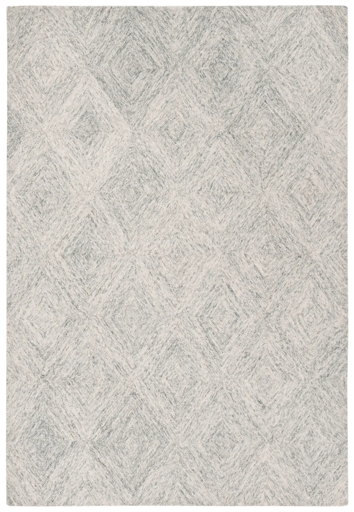 Abstract Tonal Diamond Hand-Tufted Wool Rug