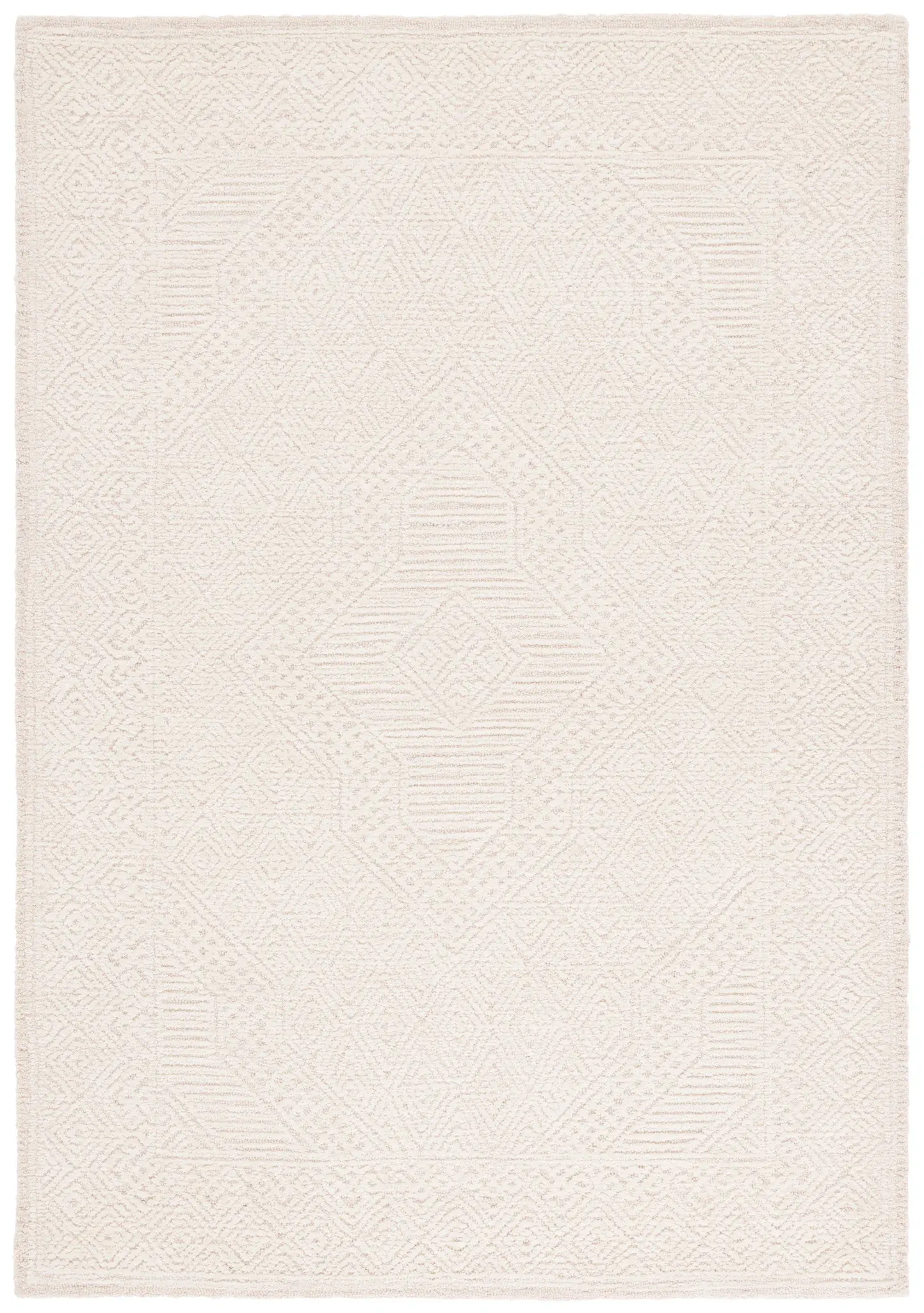 Abstract Tribal Medallion Hand-Tufted Wool Rug