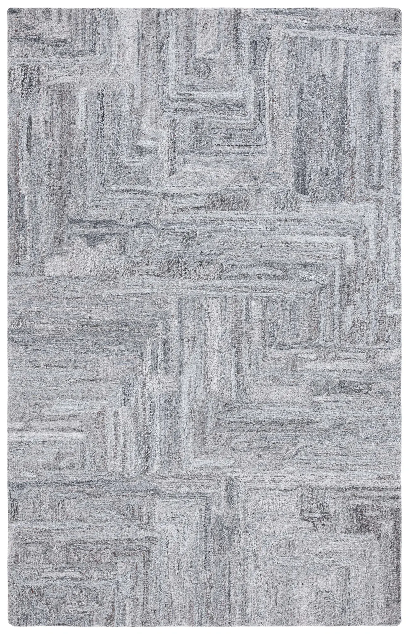 Abstract Modern Linear Hand-Tufted Rug