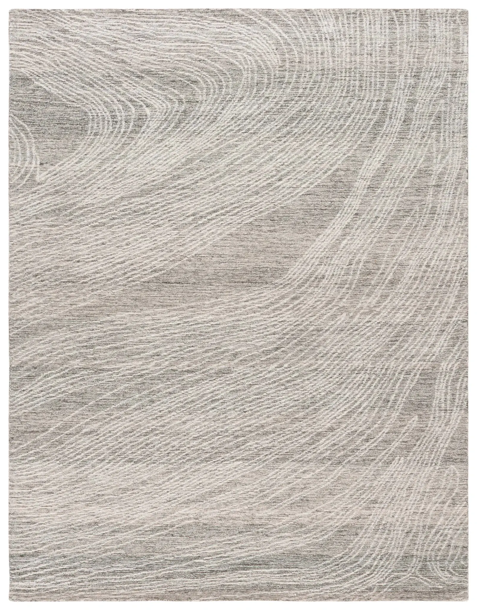 Abstract Modern Linear Hand-Tufted Wool Rug