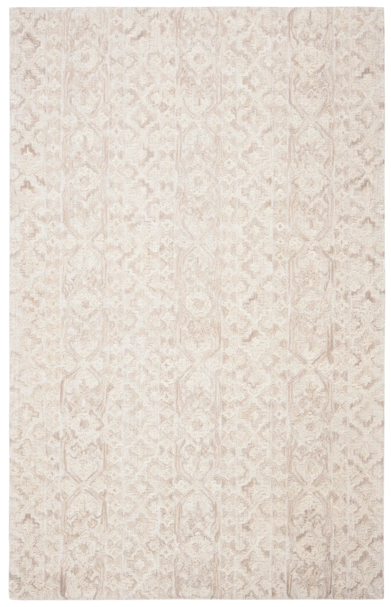 Abstract Damask Hand-Tufted Wool Rug
