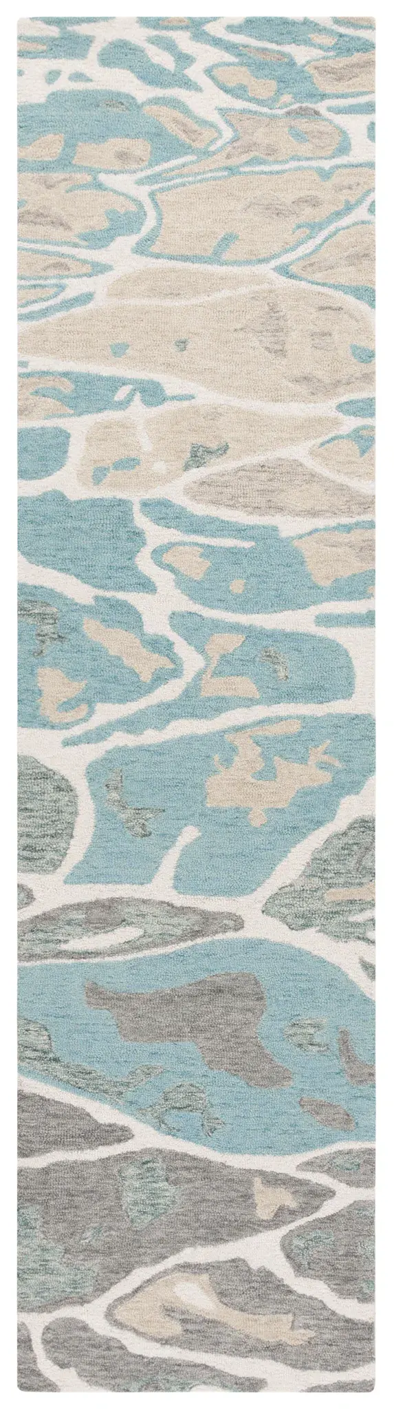Abstract Coastal Hand-Tufted Wool Rug