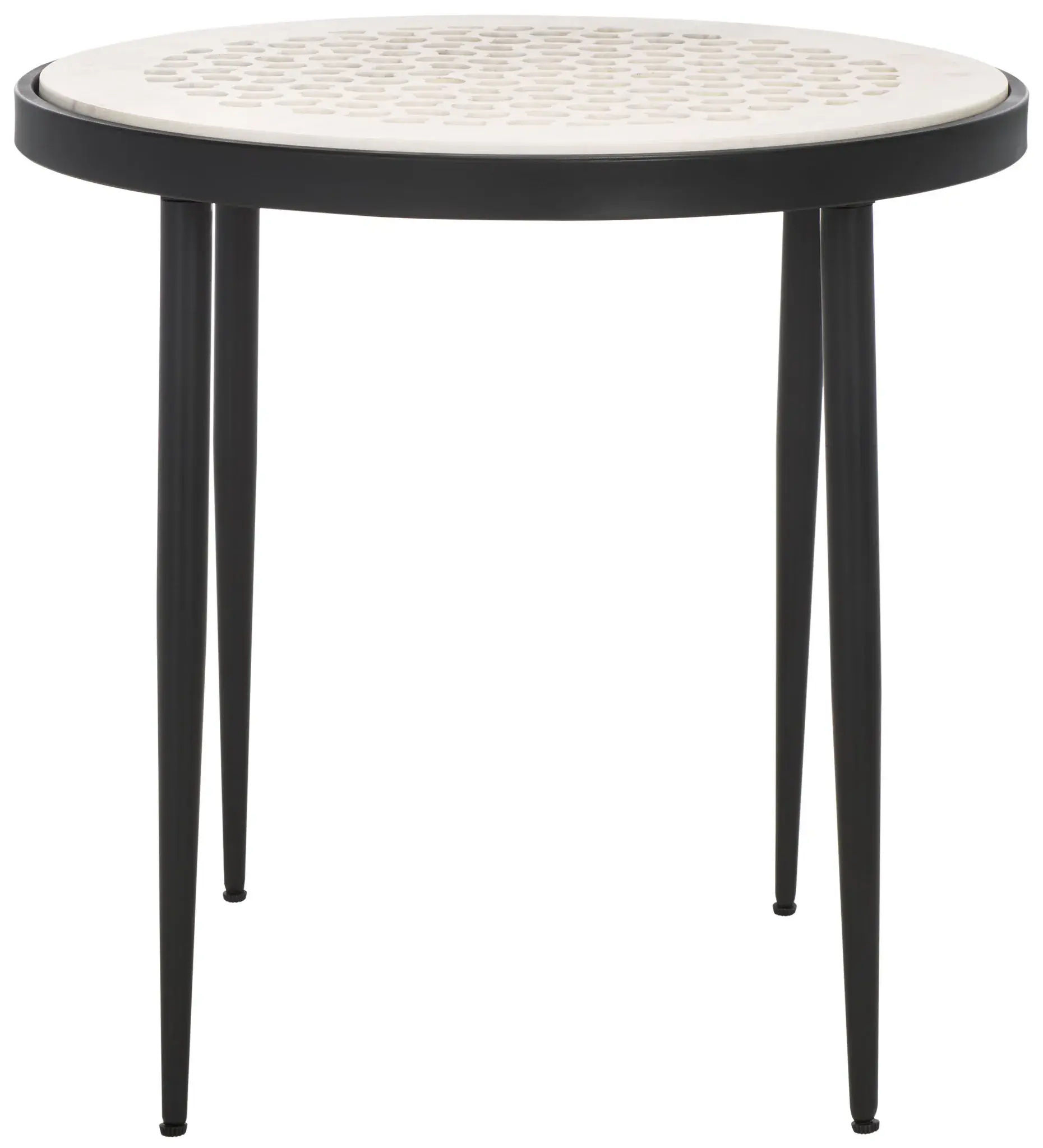 Elly Marble Cnc Side Table