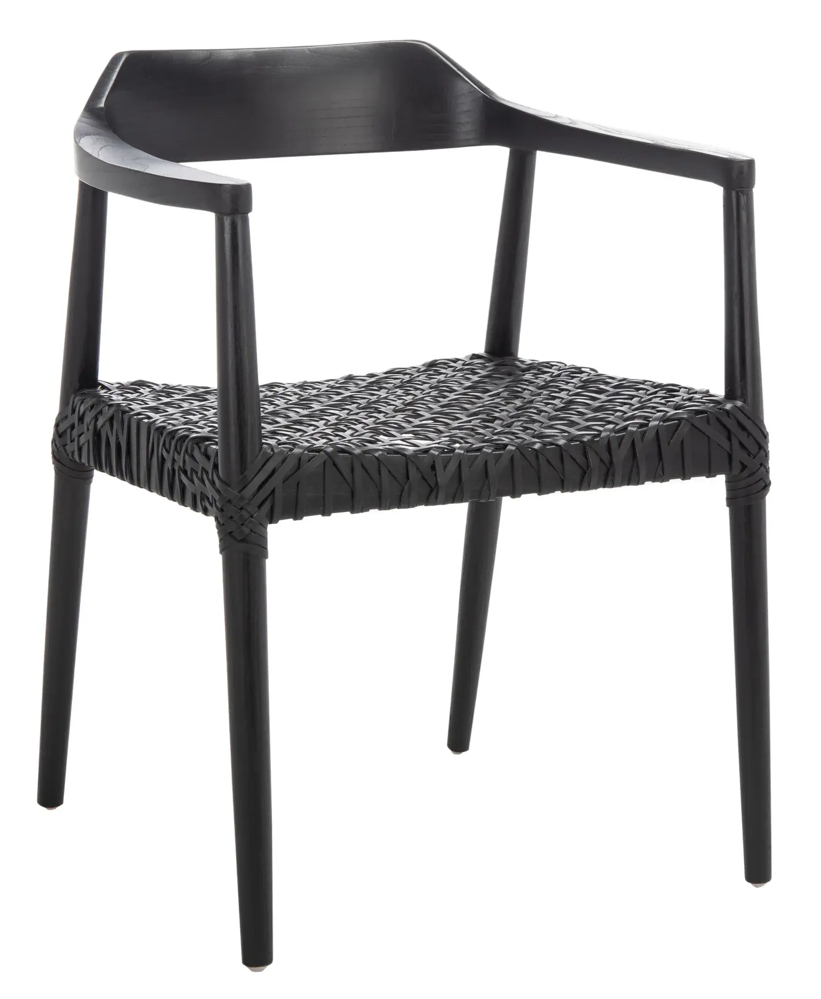 Munro Leather Woven Accent Chair