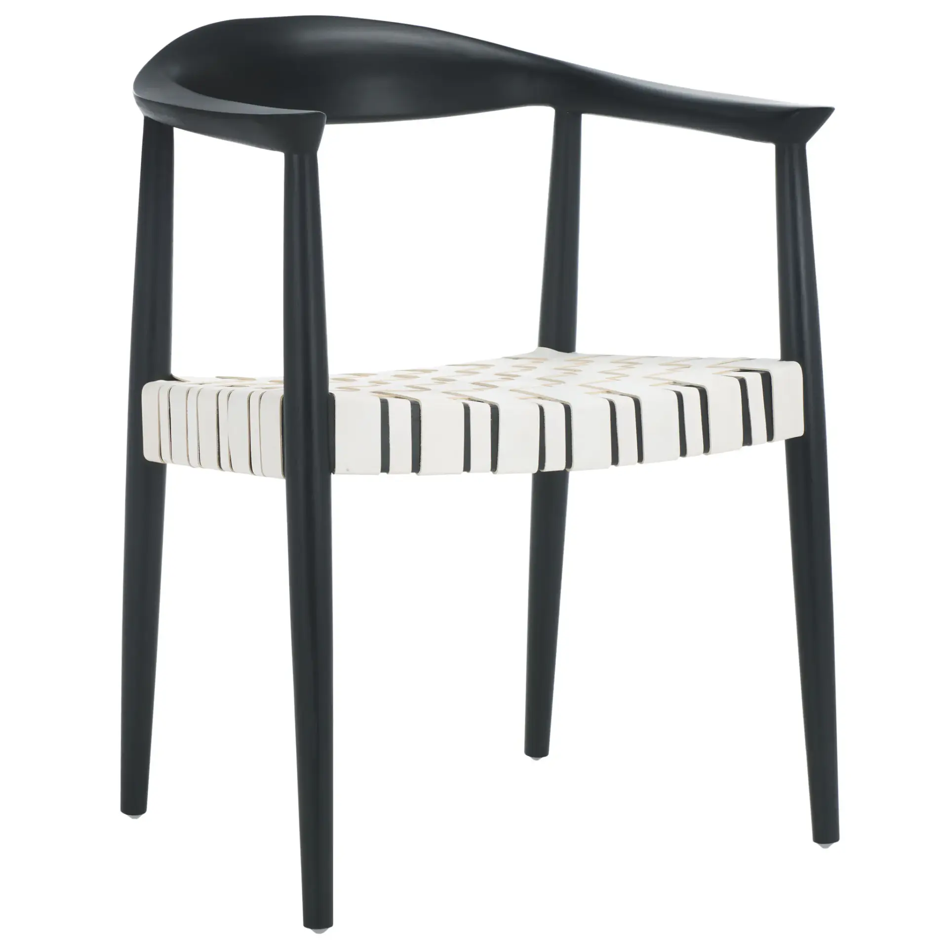 Baden Leather Woven Arm Chair