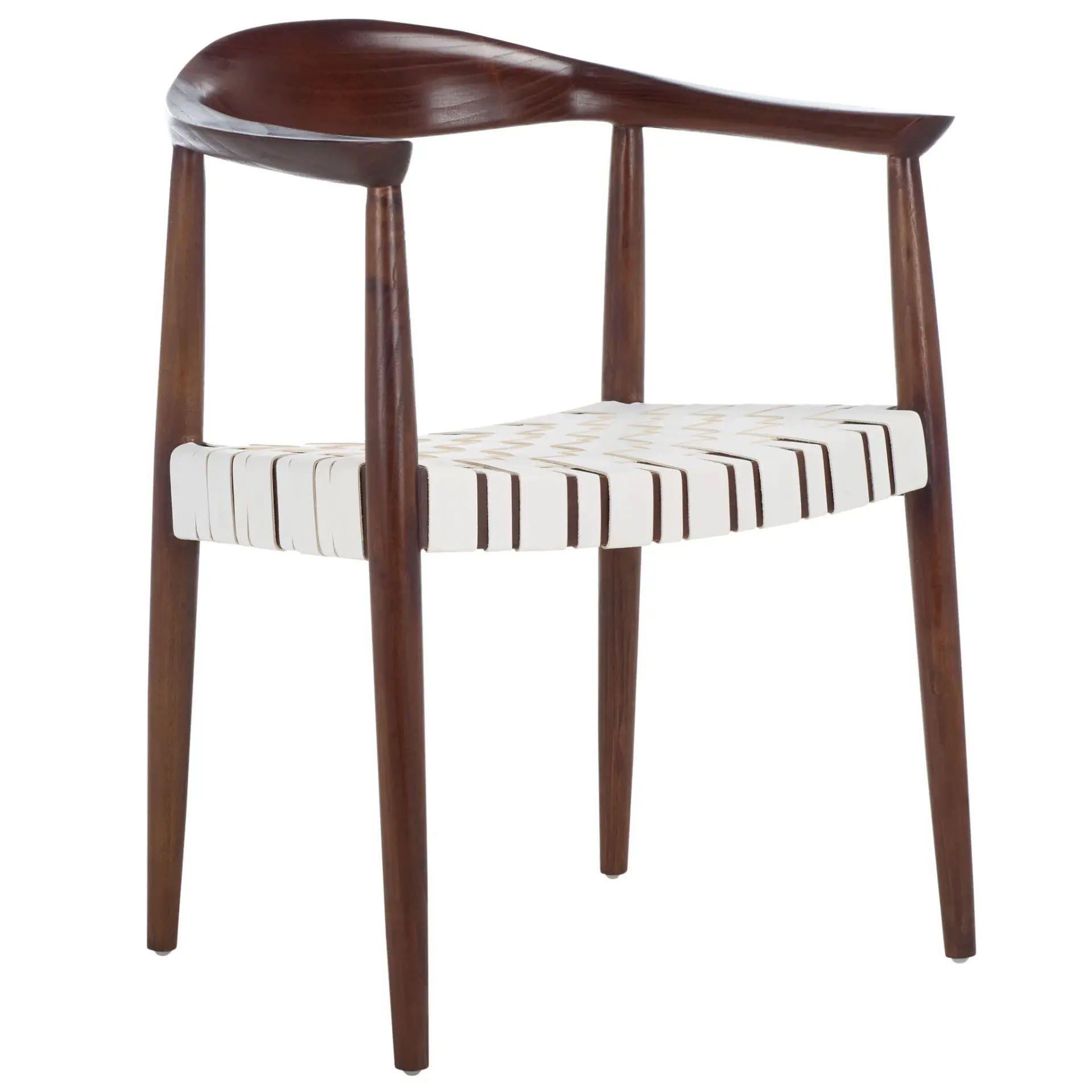 Baden Leather Woven Arm Chair