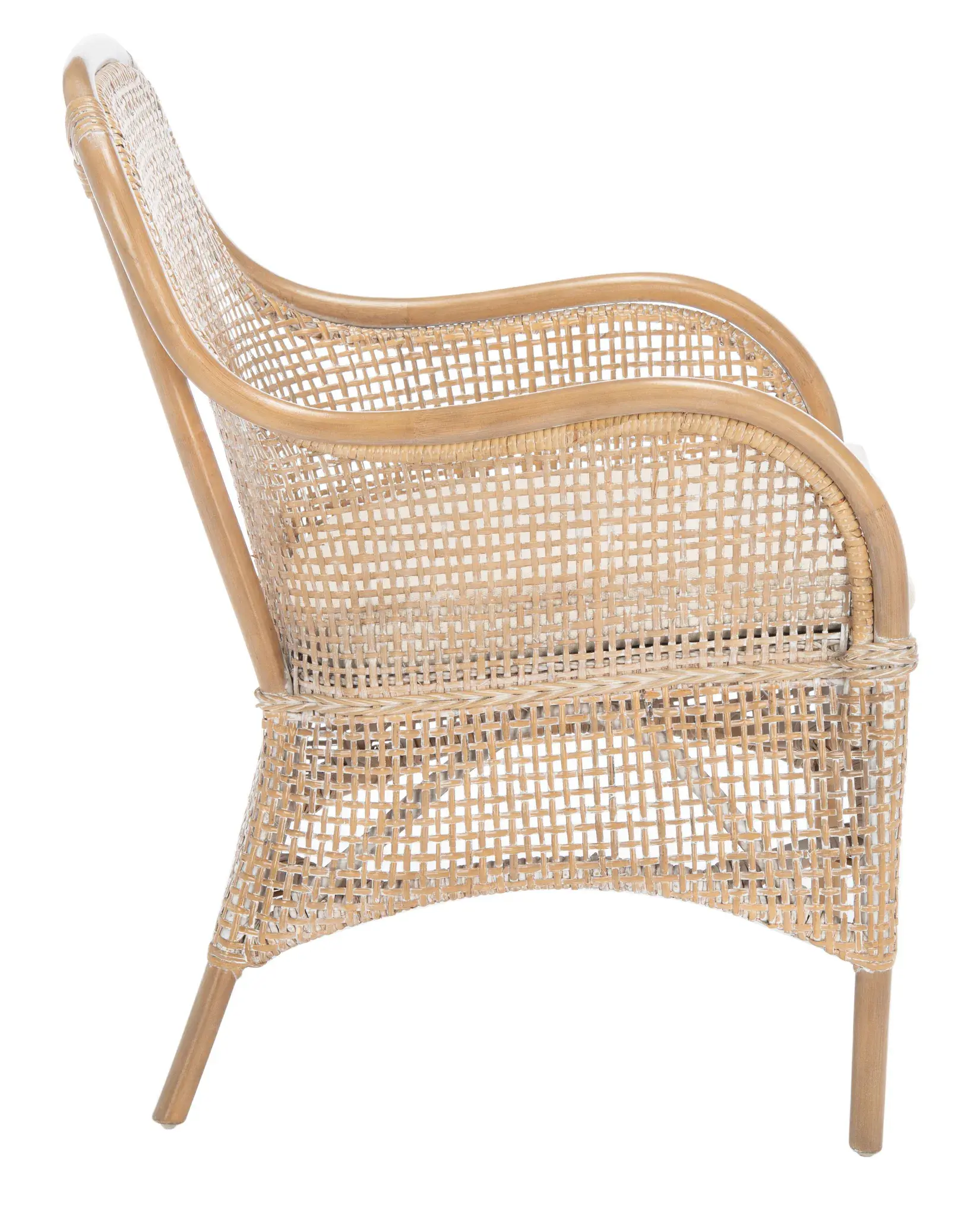 Charlie Rattan Accent Chair With Cushion